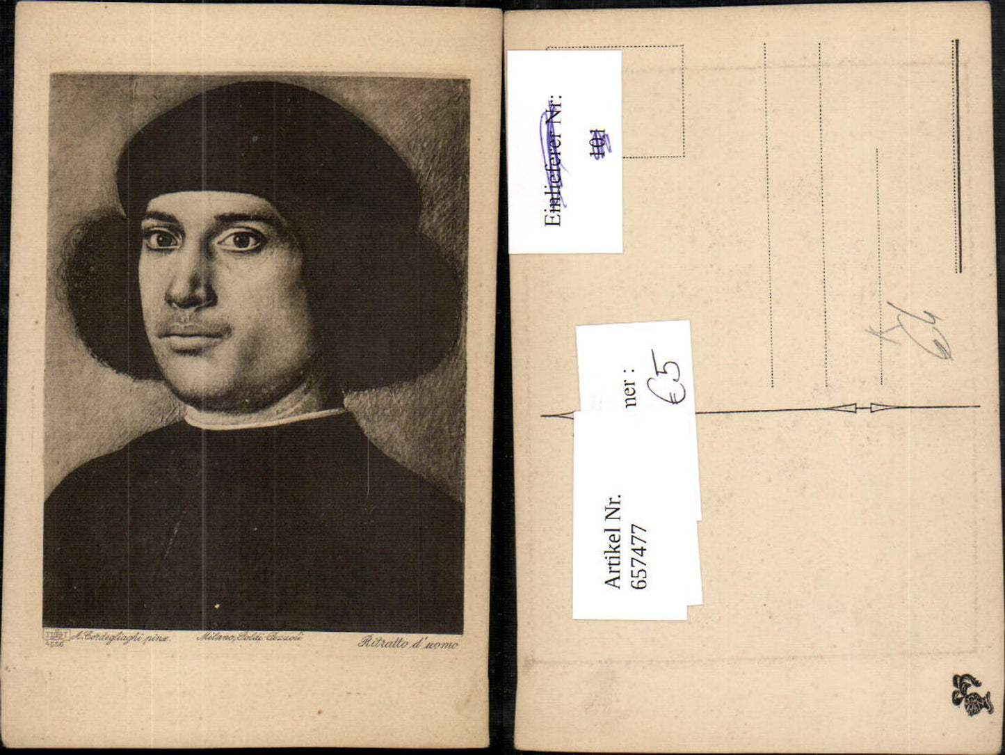 657477,Künstler AK A. Cordegliaghi Ritratto d uomo