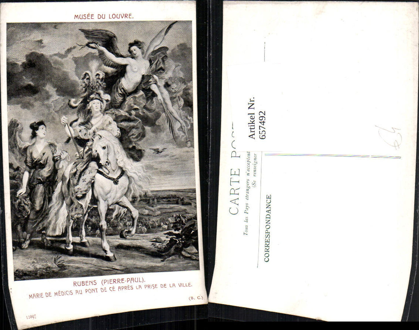 657492,Künstler AK Pierre Paul Rubens Marie de Medicis Engel