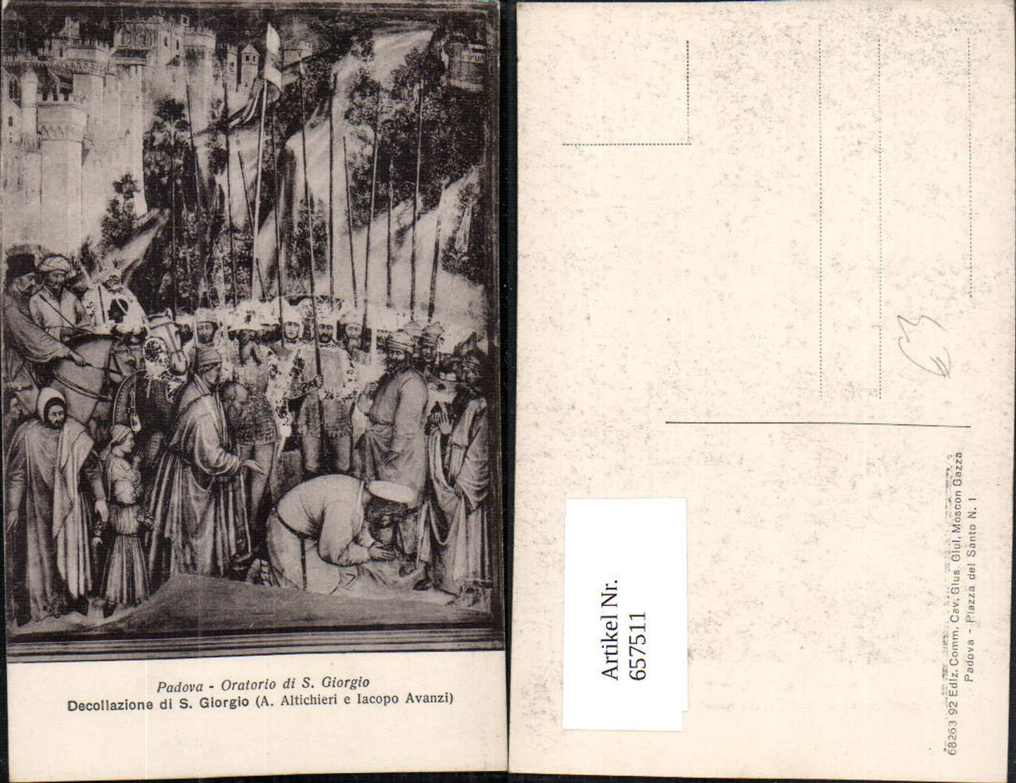 657511,Künstler AK A. Altichieri Decollazione di S. Giorgio