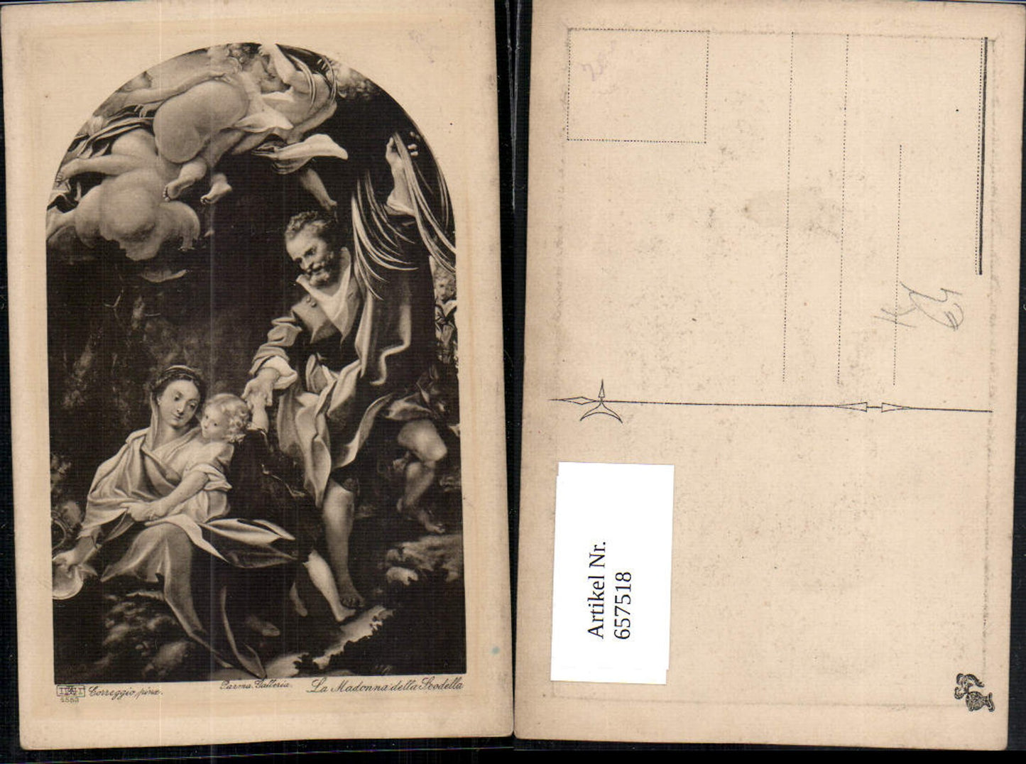 657518,Künstler AK Correggio La Madonna della Scodella