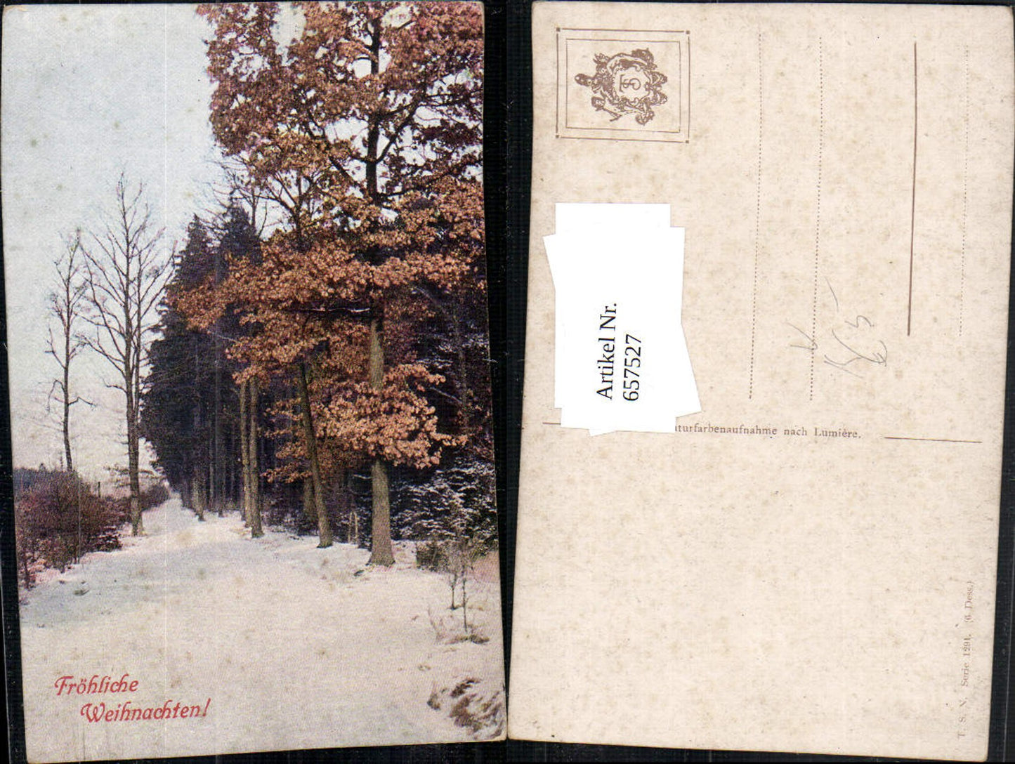 657527,Künstler AK Stimmungsbild Winterlandschaft pub Theo Stroefer 1291