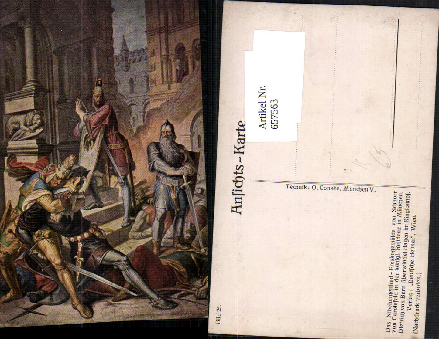 657563,Künstler AK Schnorr v. Carolsfeld Nibelungenlied Dietrich von Bern
