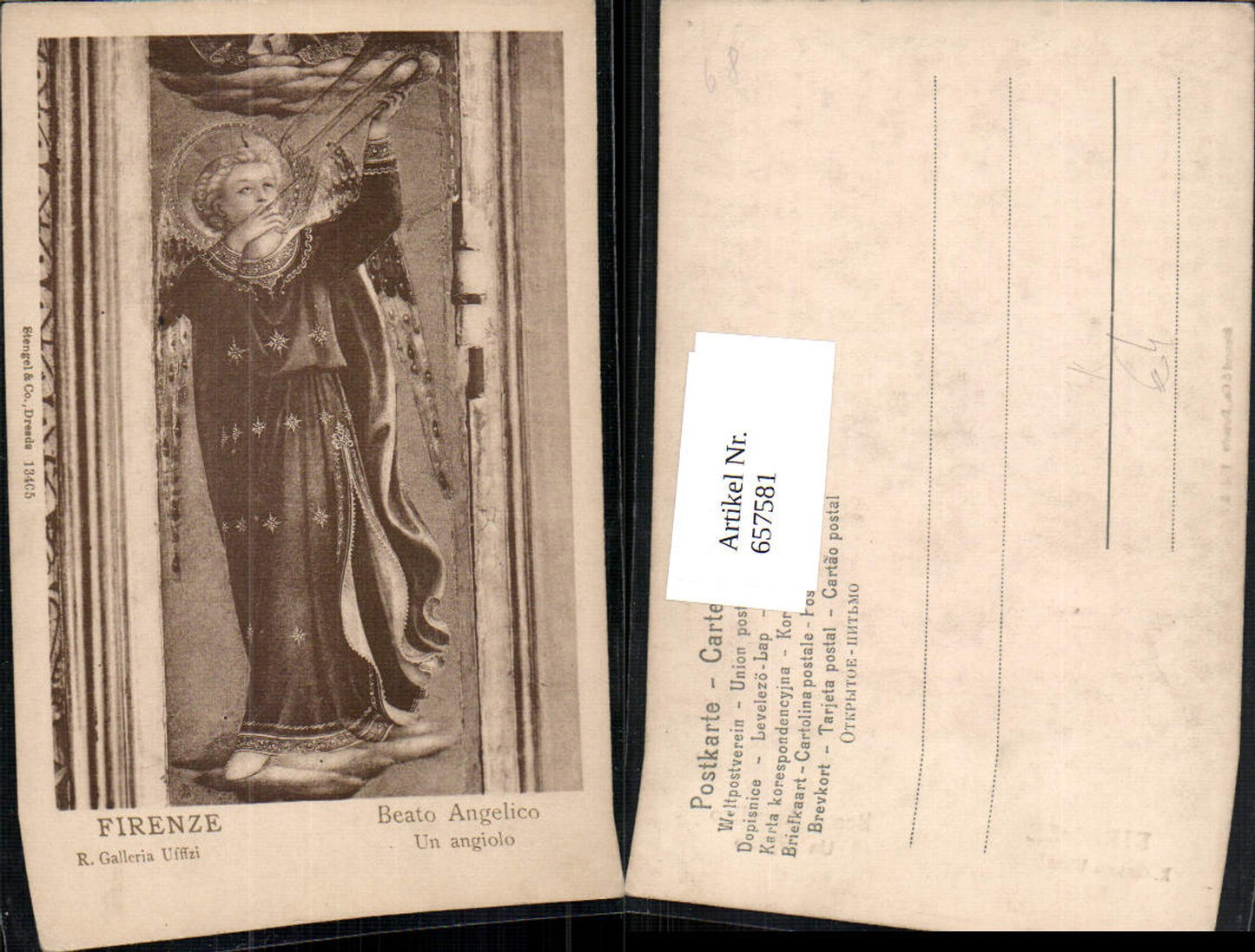 657581,Künstler AK Beato Angelico Un angiolo Engel