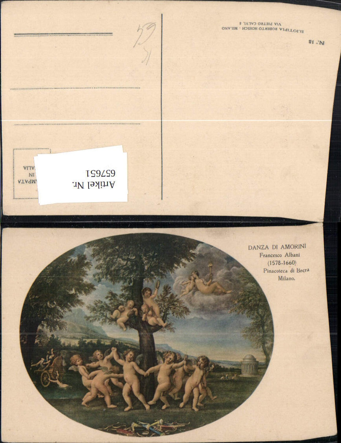 657651,Künstler AK Francesco Albani Danza di Amorini Amor Engel Ringeltanz