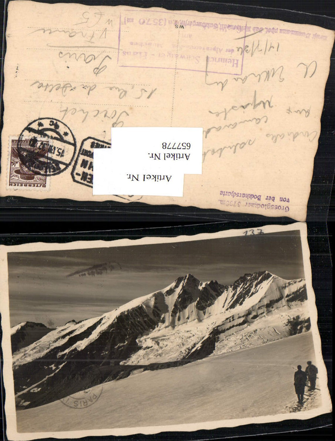 657778,Foto-AK Fotokunst Ernst Baumann Grossglockner Bockarscharte Heiligenblut