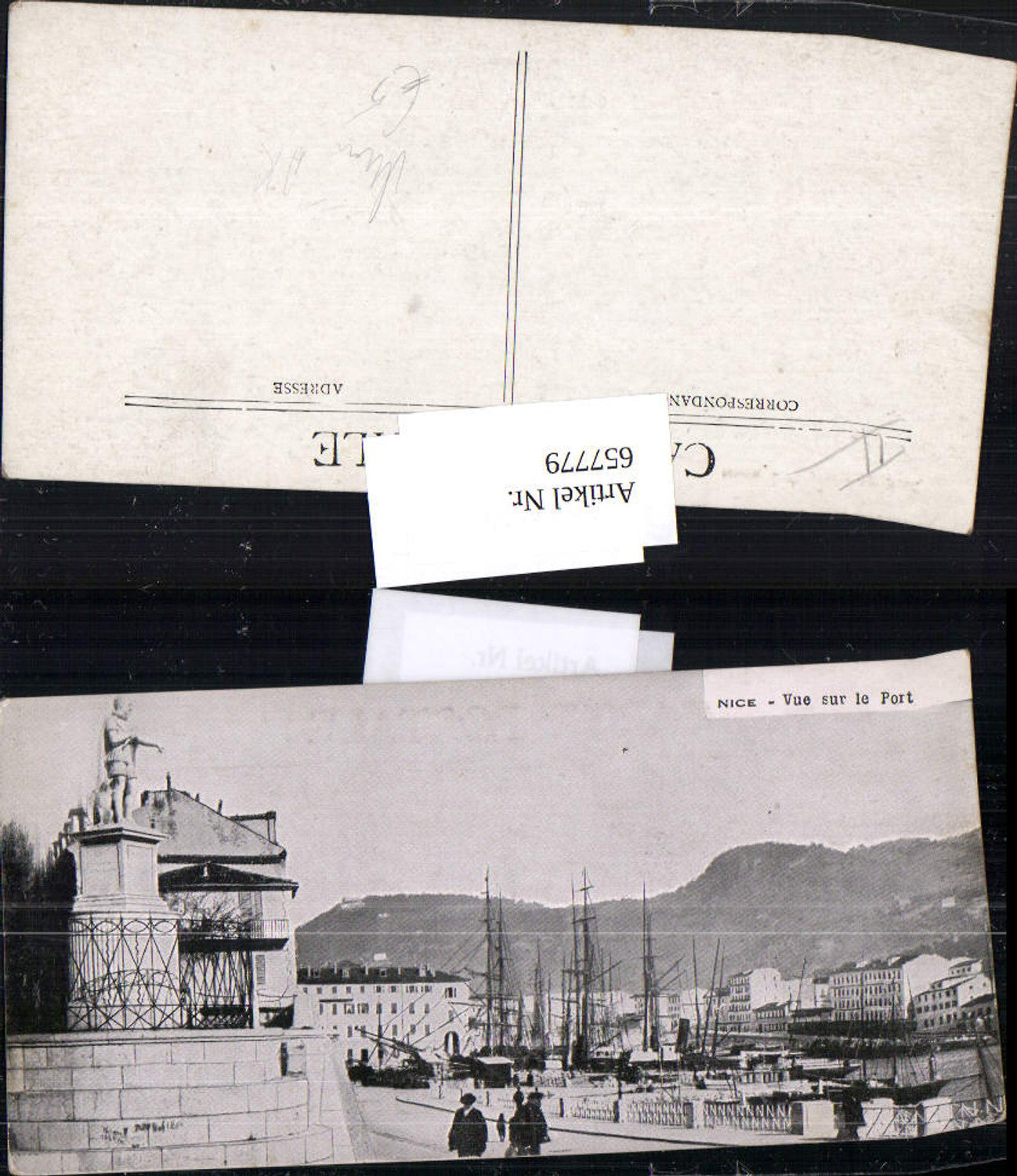 657779,Mini-AK Nice Nizza Hafen Port ca. 13 X 4 cm
