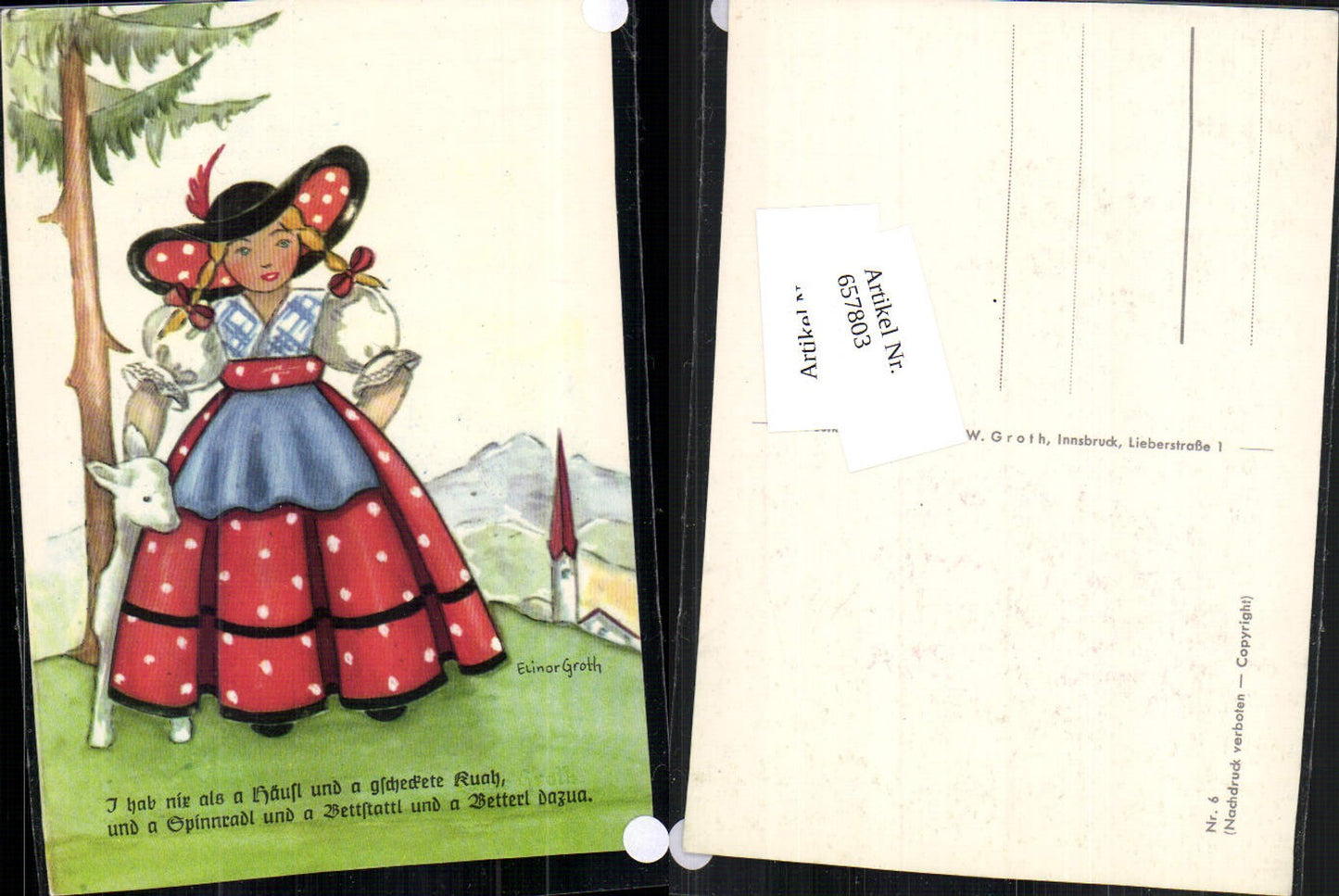 657803,Künstler AK Elinor Groth Nr. 6 Kinder Tracht