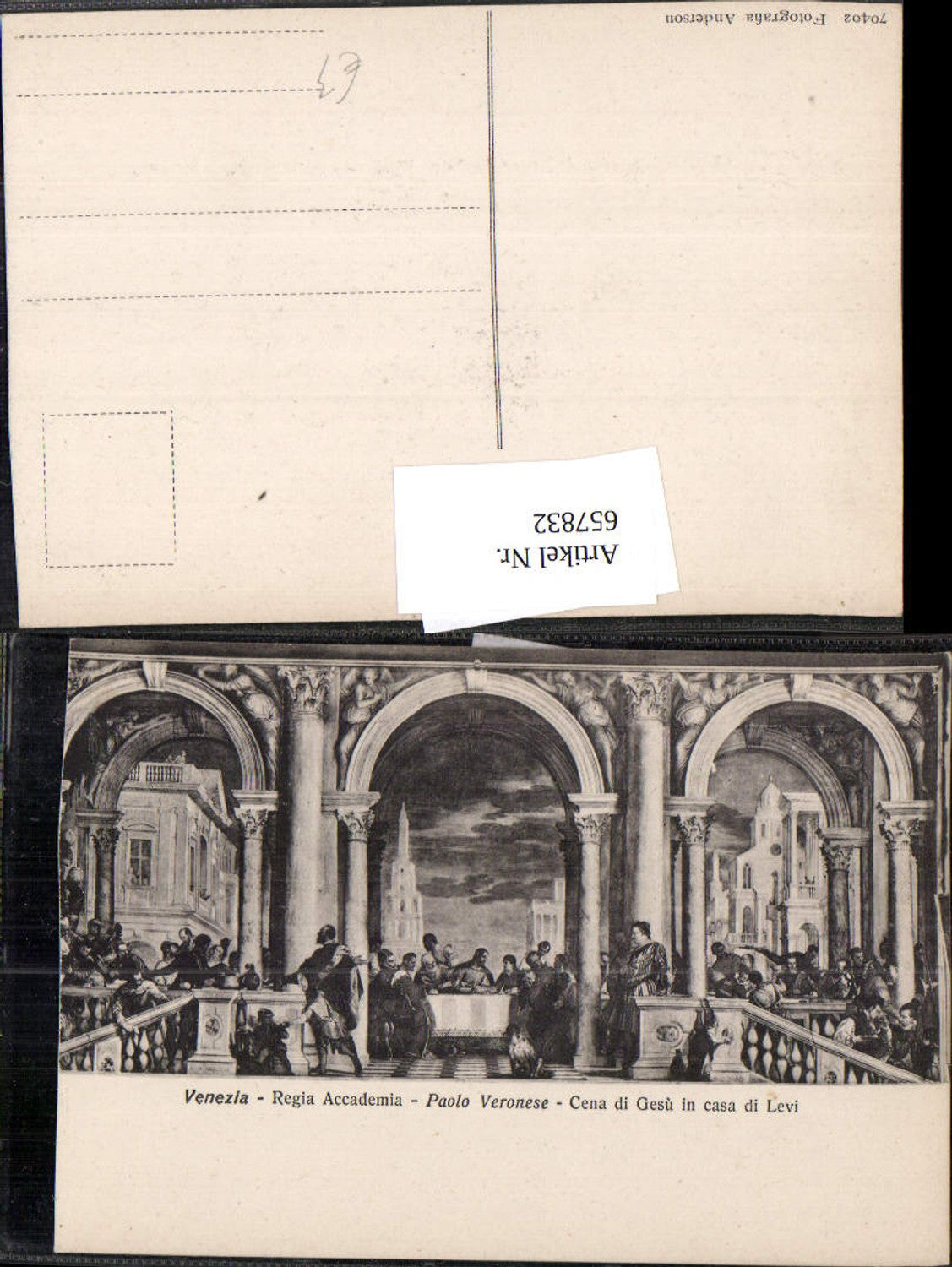 657832,Künstler Ak Paolo Veronese Cena di Gesü in casa di Levi