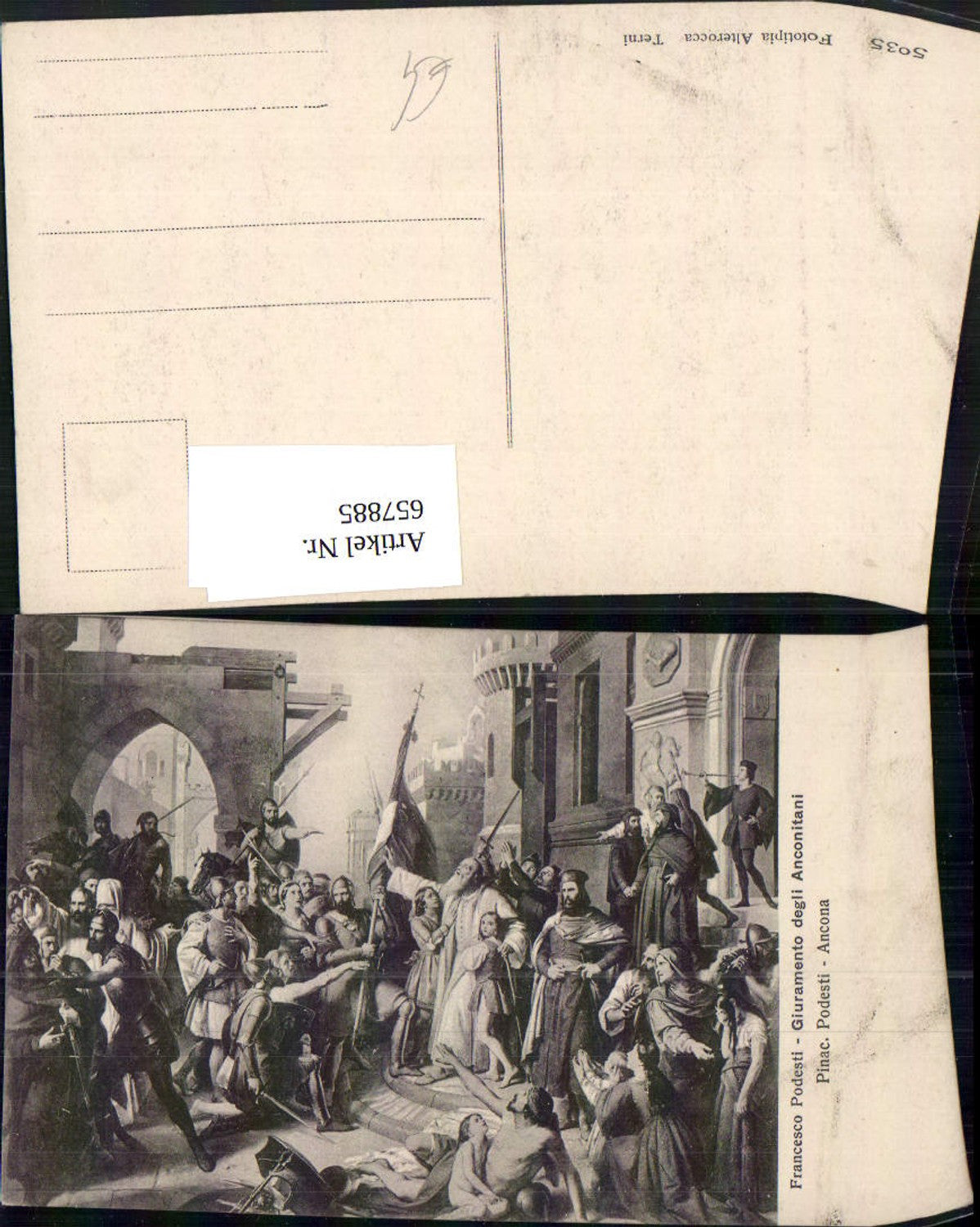 657885,Künstler Ak Francesco Podesti Giuramento degli Anconitani