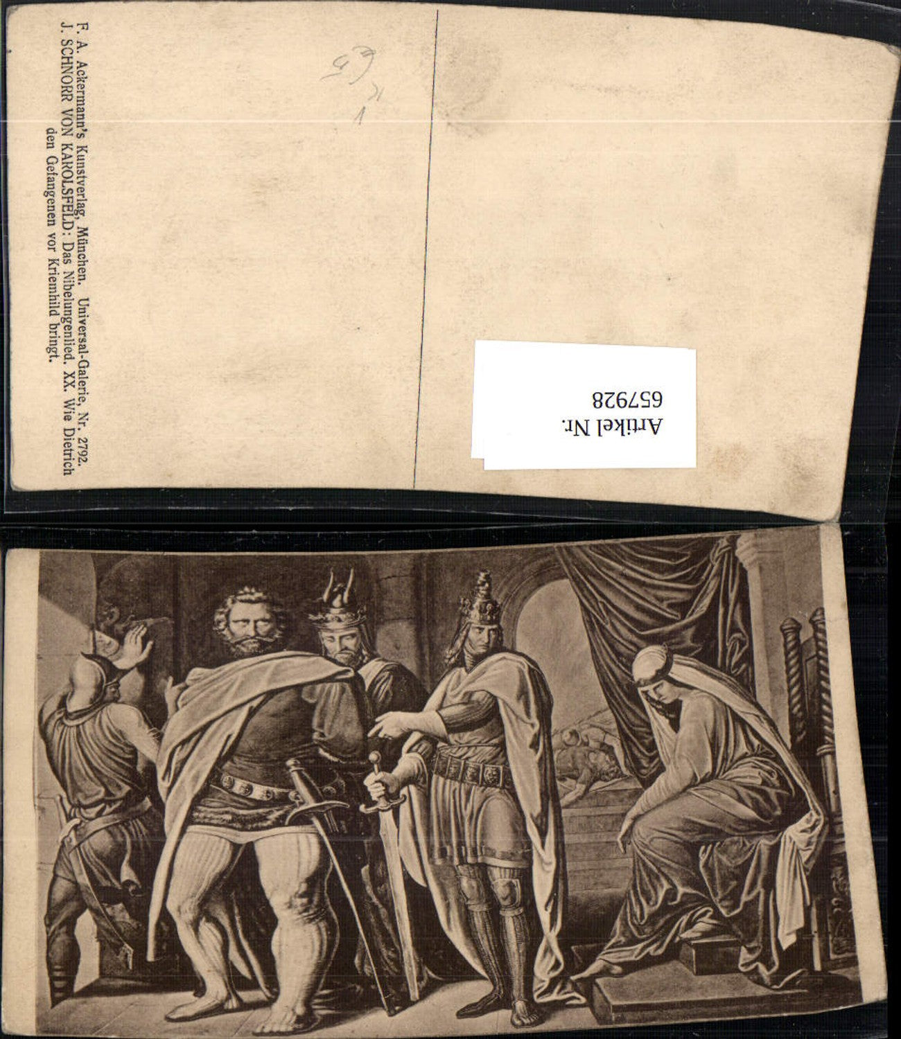 657928,Künstler Ak J. Schnorr v. Karolsfeld Das Nibelungenlied pub F. A. Ackermannn 2792