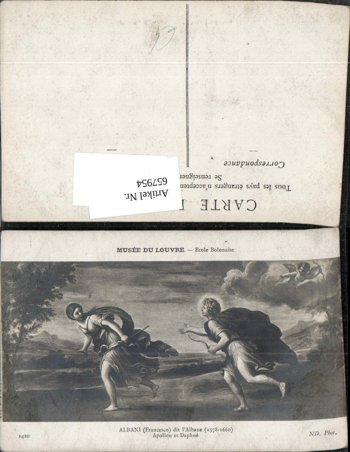 657954,Künstler Ak Francesco Albani dit l Albane Apollon et Daphne