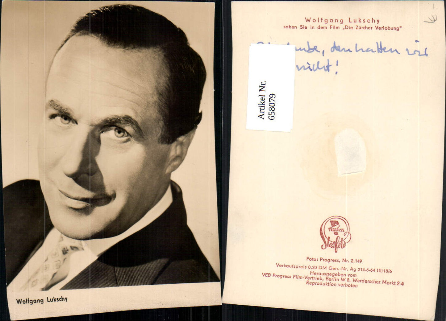 658079,Schauspieler Wolfgang Lukschy