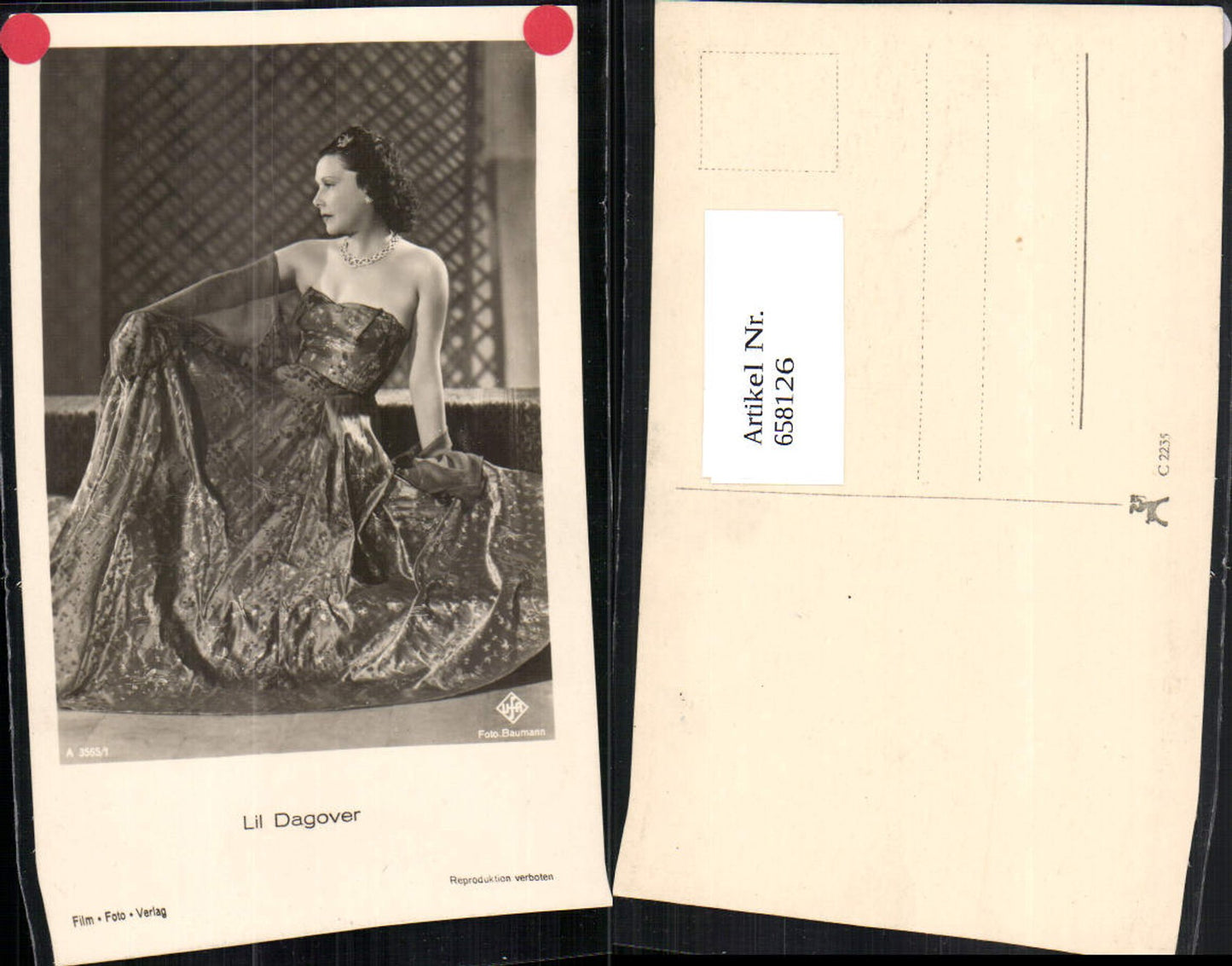 658126,Schauspielerin Lil Dagover pub Film Foto Verlag A 3565/1