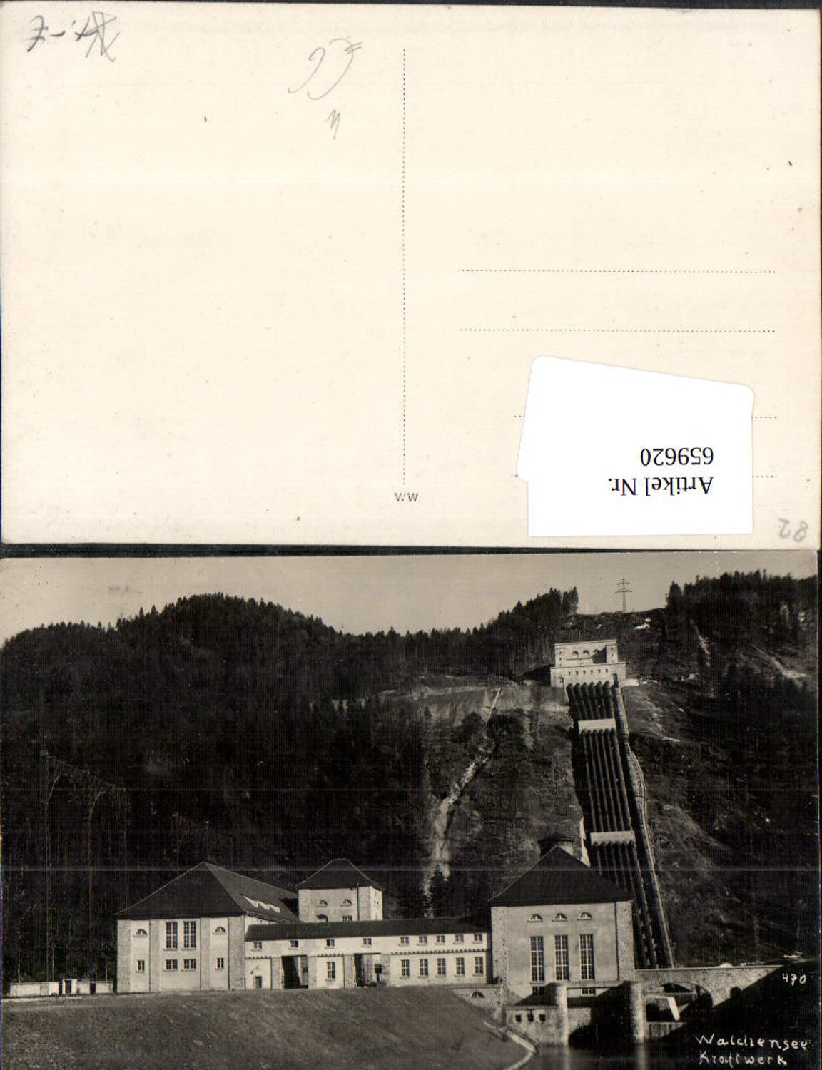 659620,Foto Ak Kochel am See Walchensee Kraftwerk