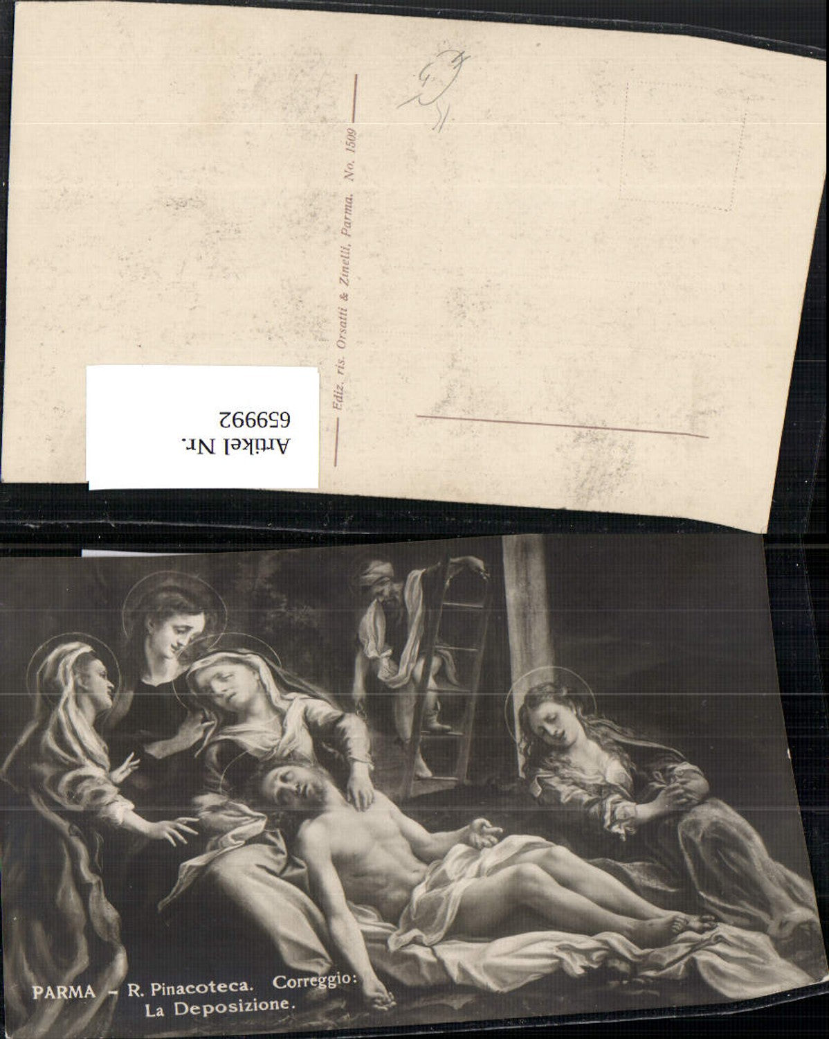 659992,Künstler Ak Correggio La Deposizione Jesus Leichnam Religion