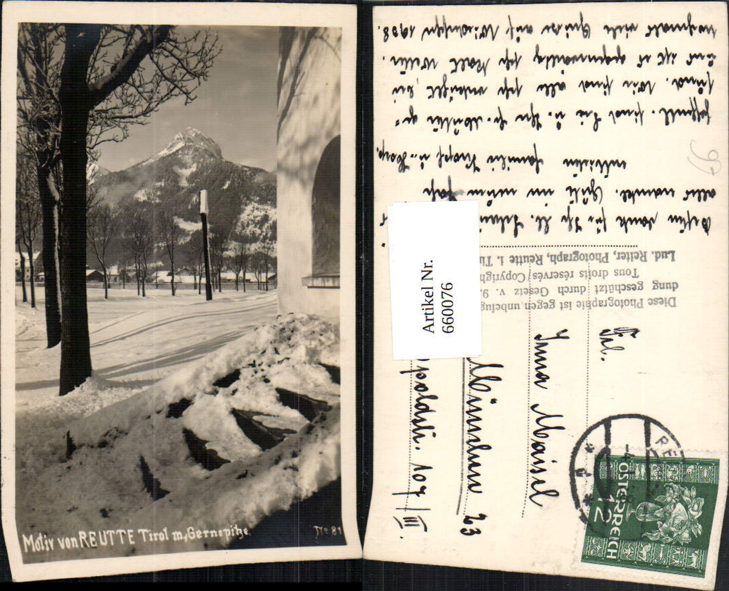 Alte Ansichtskarte – Old Postcard