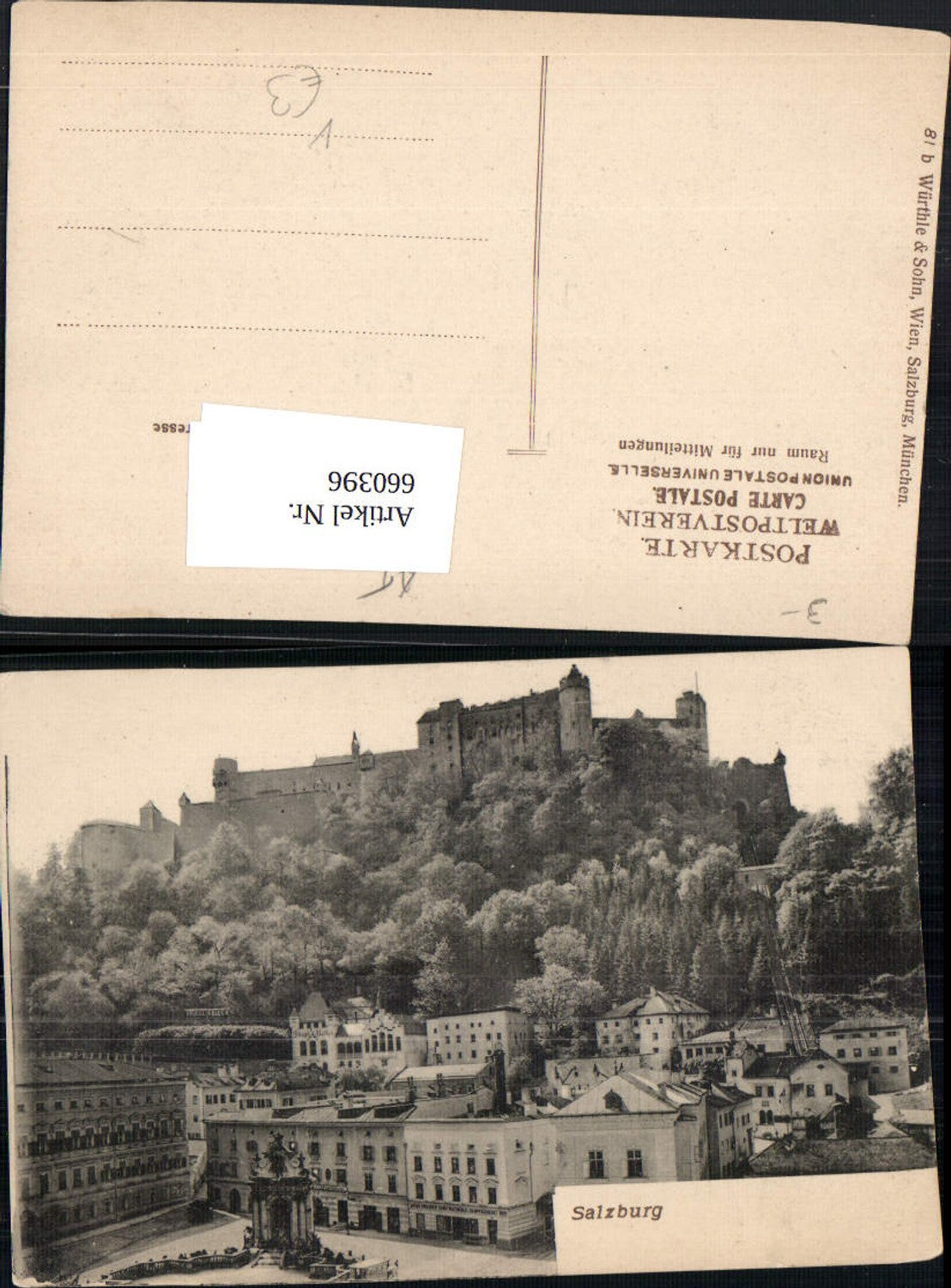 660396, Salzburg Hohensalzburg Fortress pub Würthle Sohn 81b