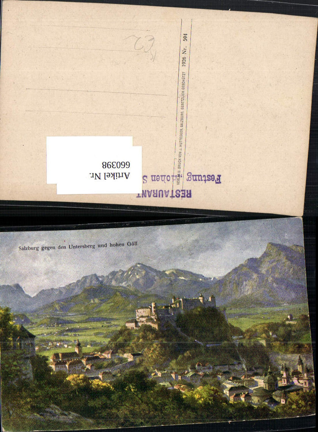 660398, Artists Academy Salzburg against the Untersberg and the high Göll