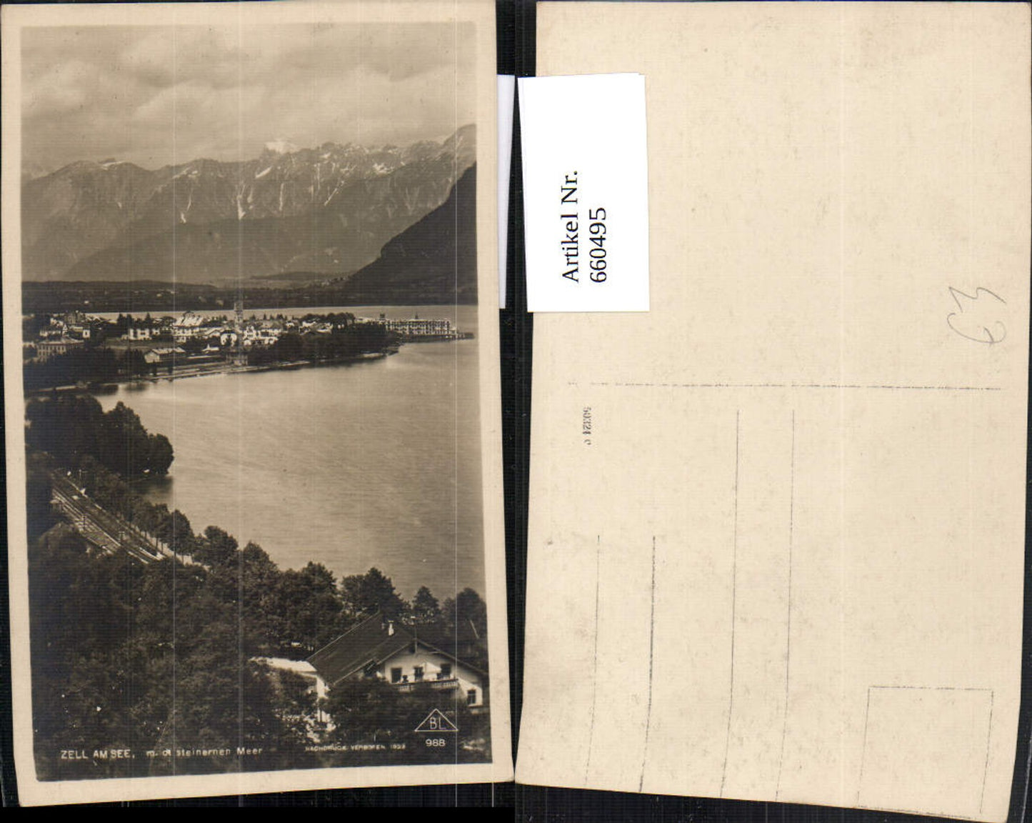 660495,Foto Ak Zell am See mit d. steinernen Meer