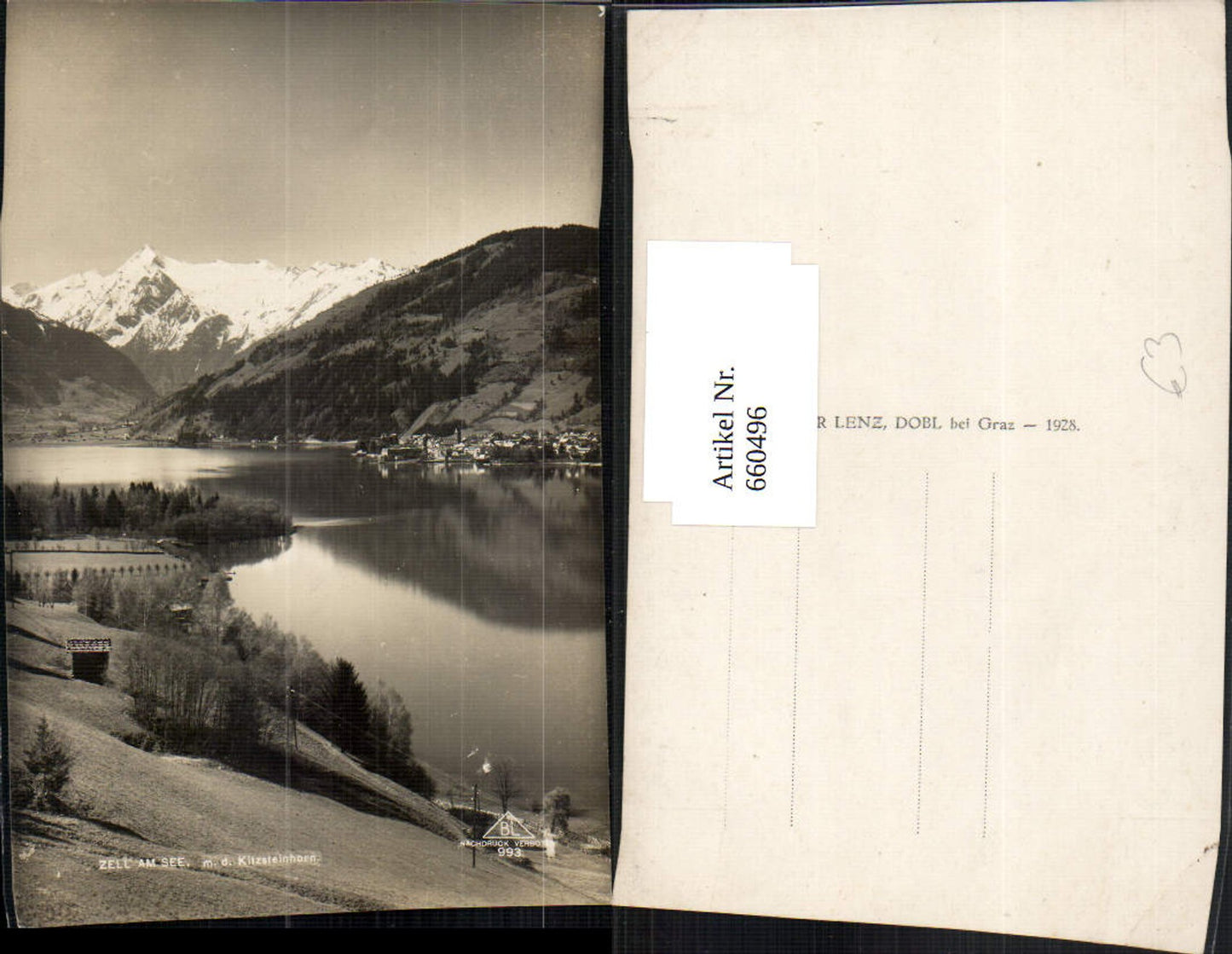 660496,Foto Ak Zell am See mit d. Kitzsteinhorn