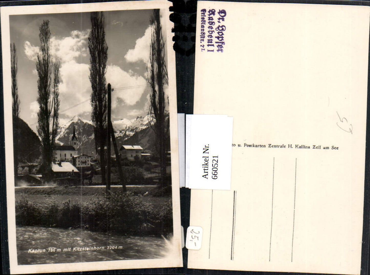 660521,Foto Ak Kaprun mit Kitzsteinhorn