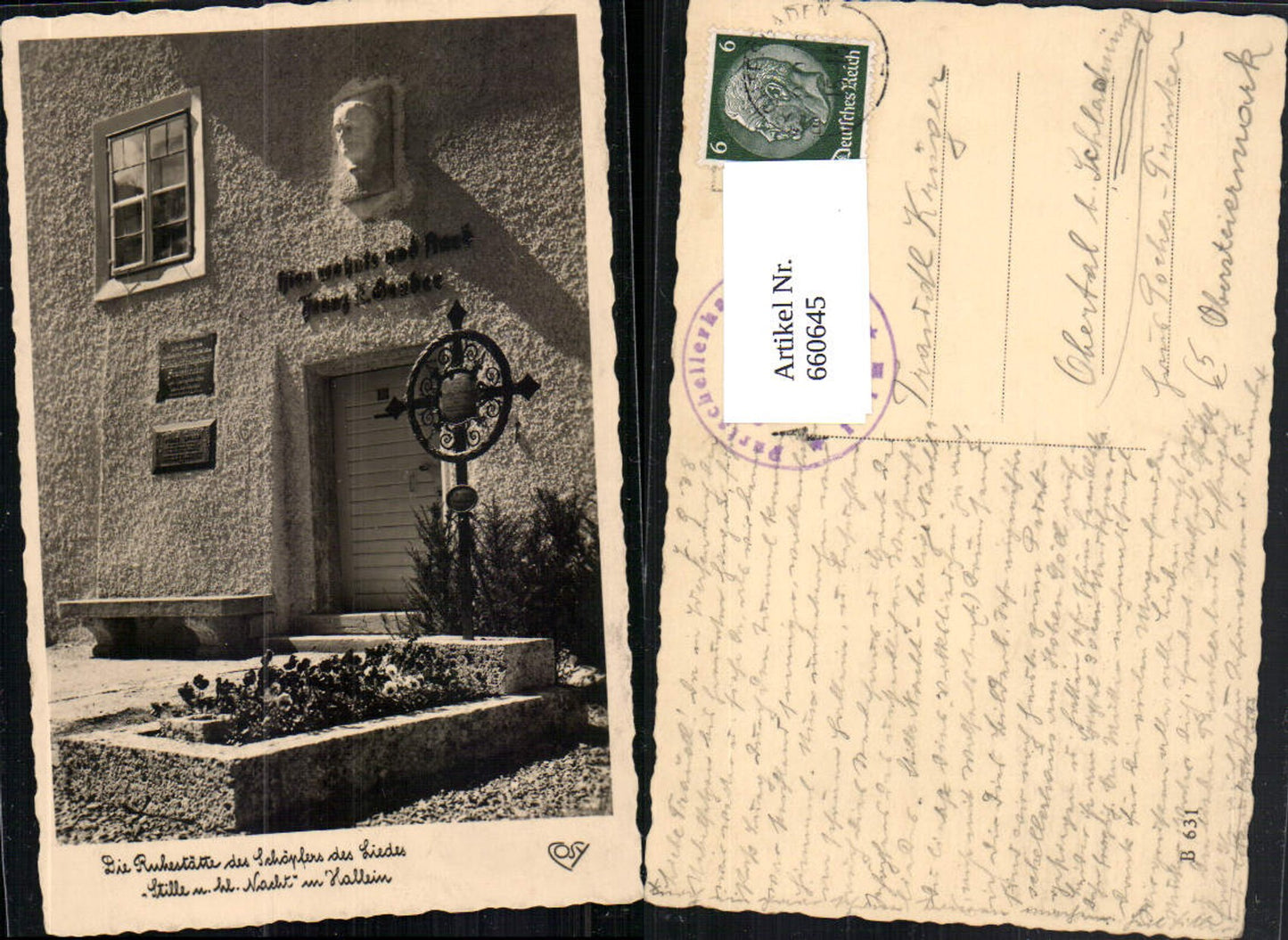 660645,Foto Ak Hallein Ruhestätte Schöpfer Stille Nacht