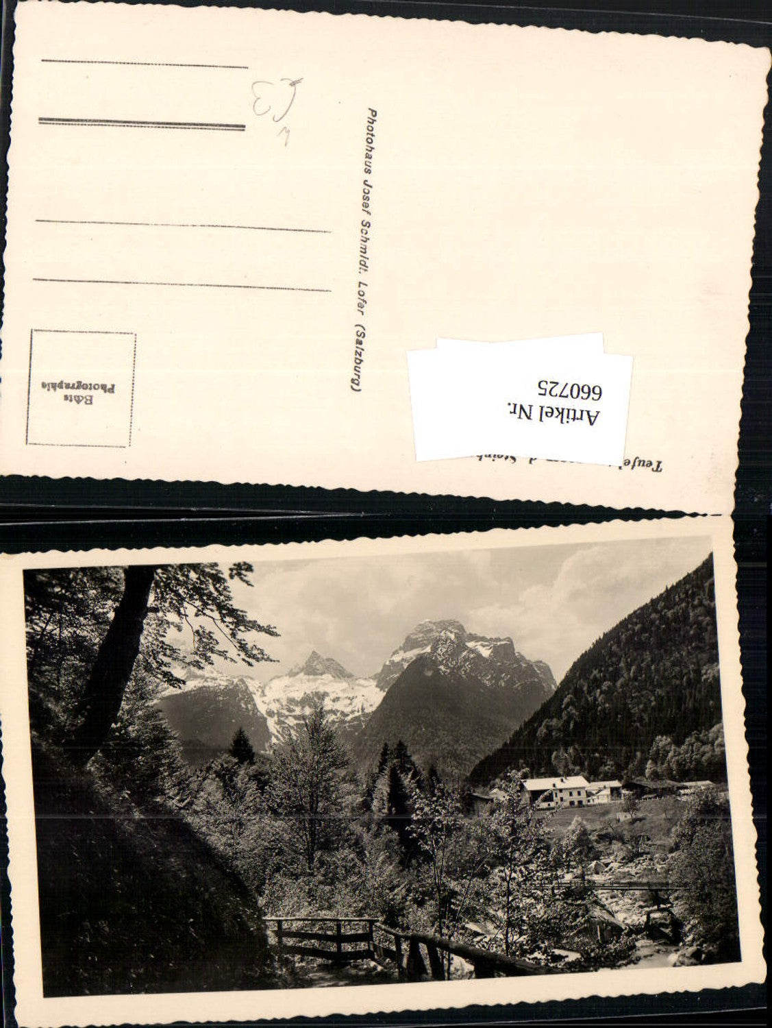 660725,Foto Ak Lofer Teufelssteg geg. d. Steinberge