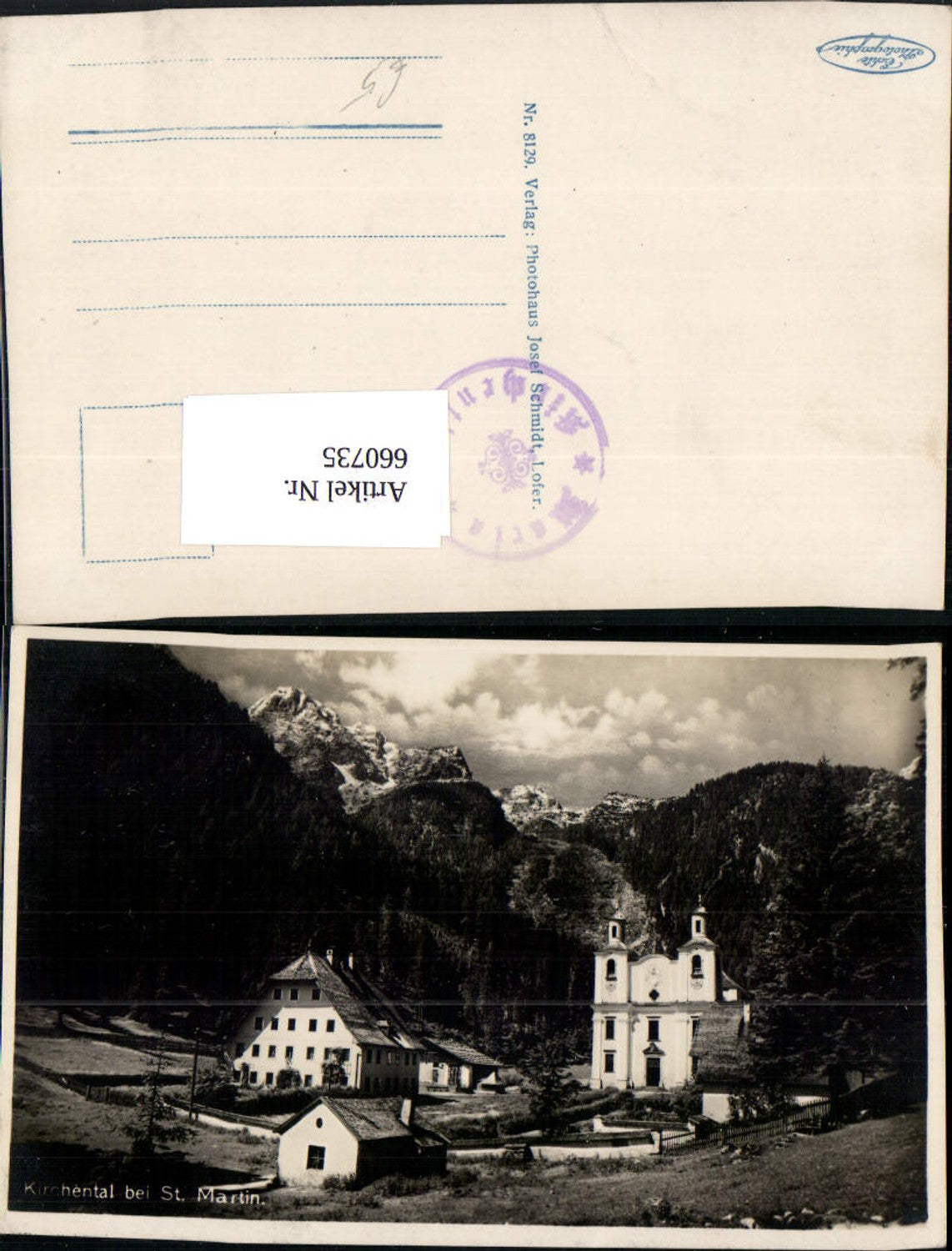 660735,Foto Ak Kirchental b. St Martin Maria Kirchental Sankt Martin bei Lofer