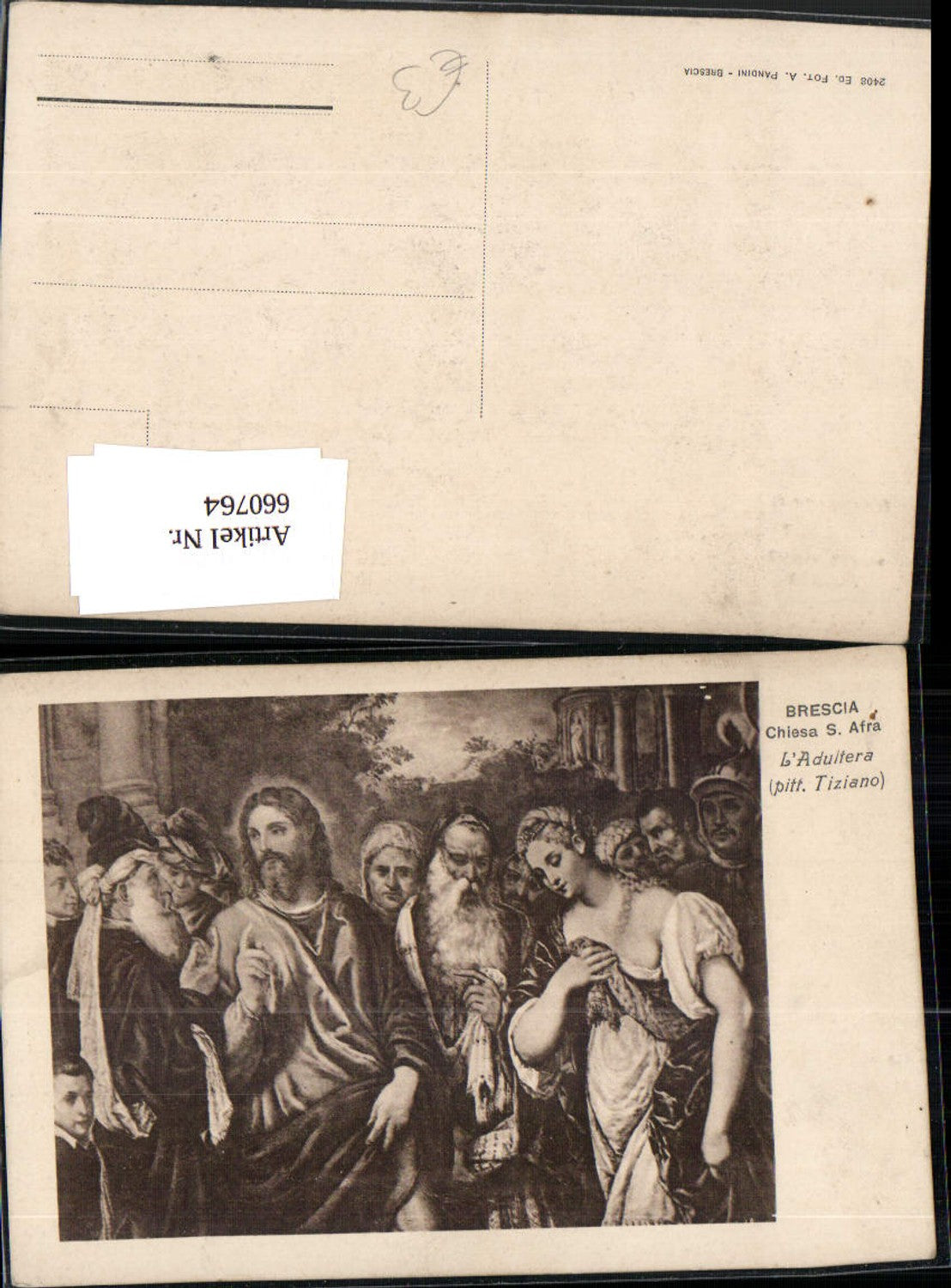 660764,Künstler Ak Tiziano L 'Adultera