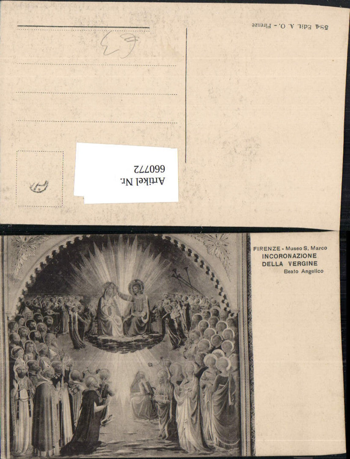 660772,Künstler Ak Beato Angelico Incoronazione della Vergine