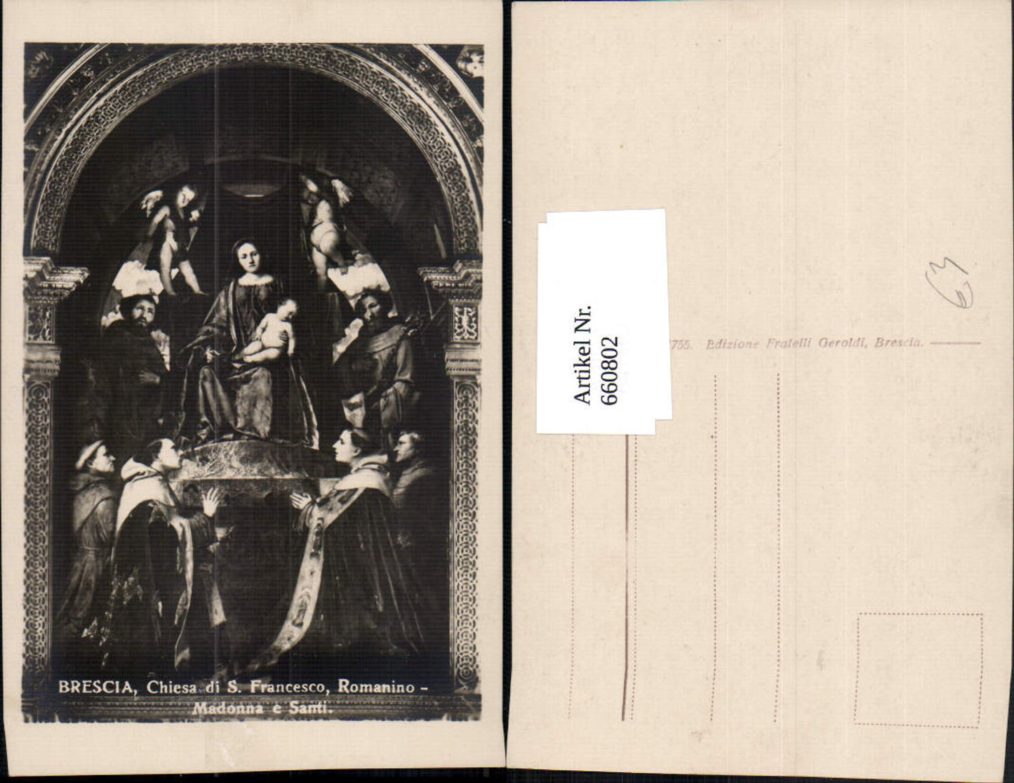 660802,Künstler Ak Ramanino Madonna e Santi