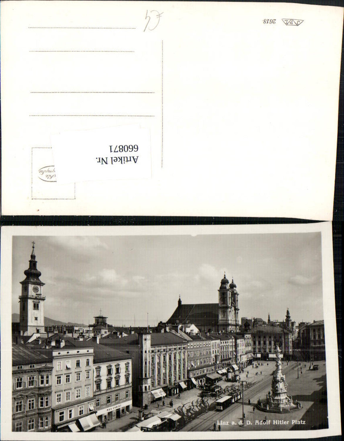 660871,Foto Ak Linz a. d. Donau Hauptplatz