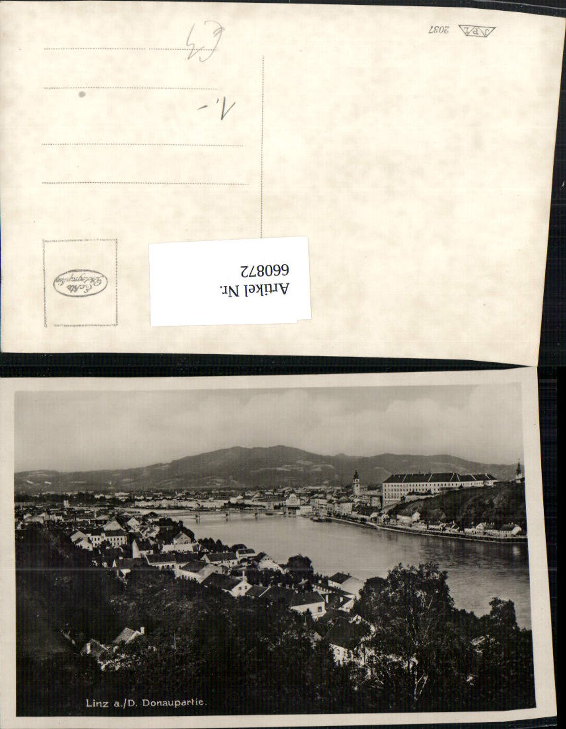 660872,Foto Ak Linz a. d. Donau Donaupartie
