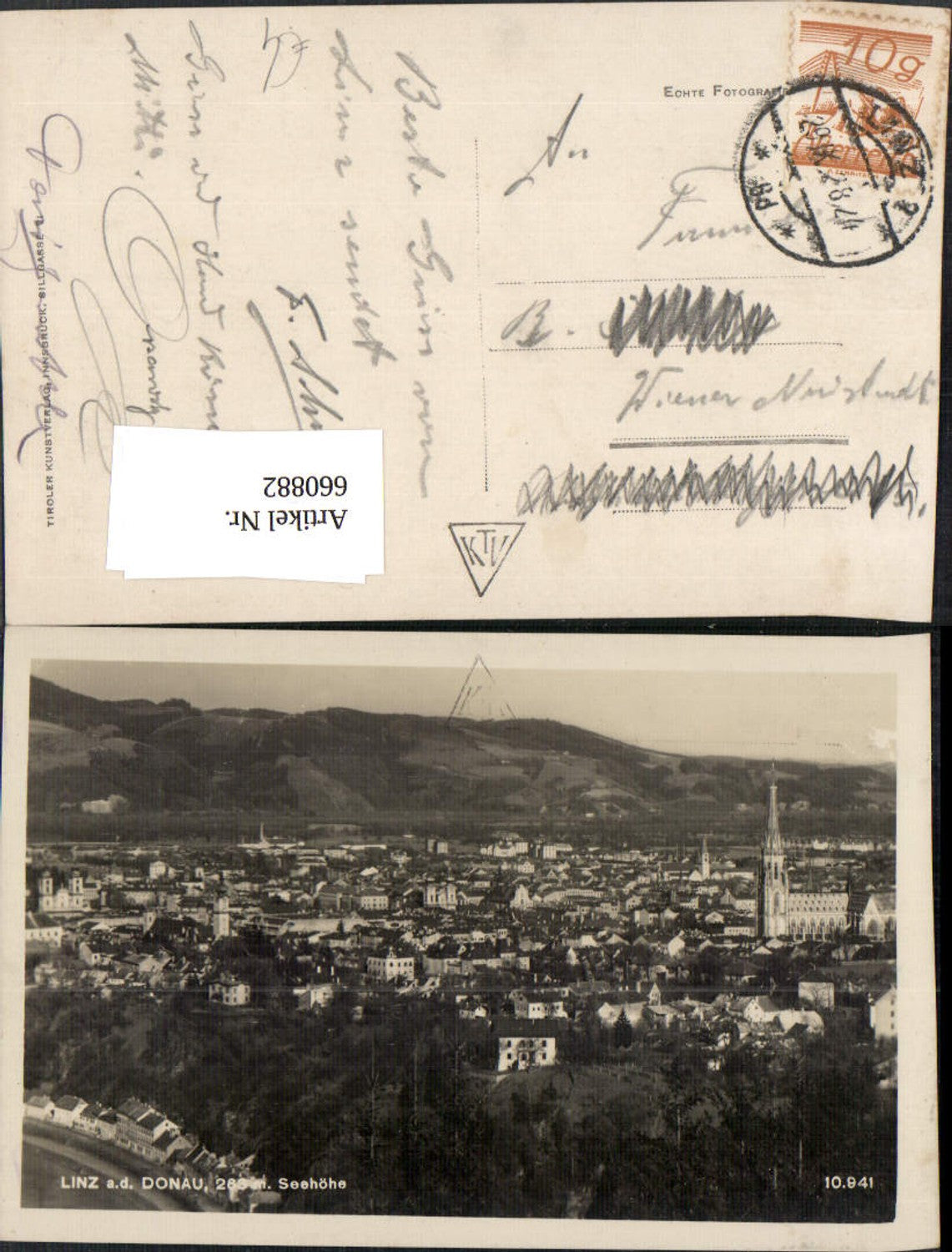 660882,Foto Ak Linz a. d. Donau Ansicht