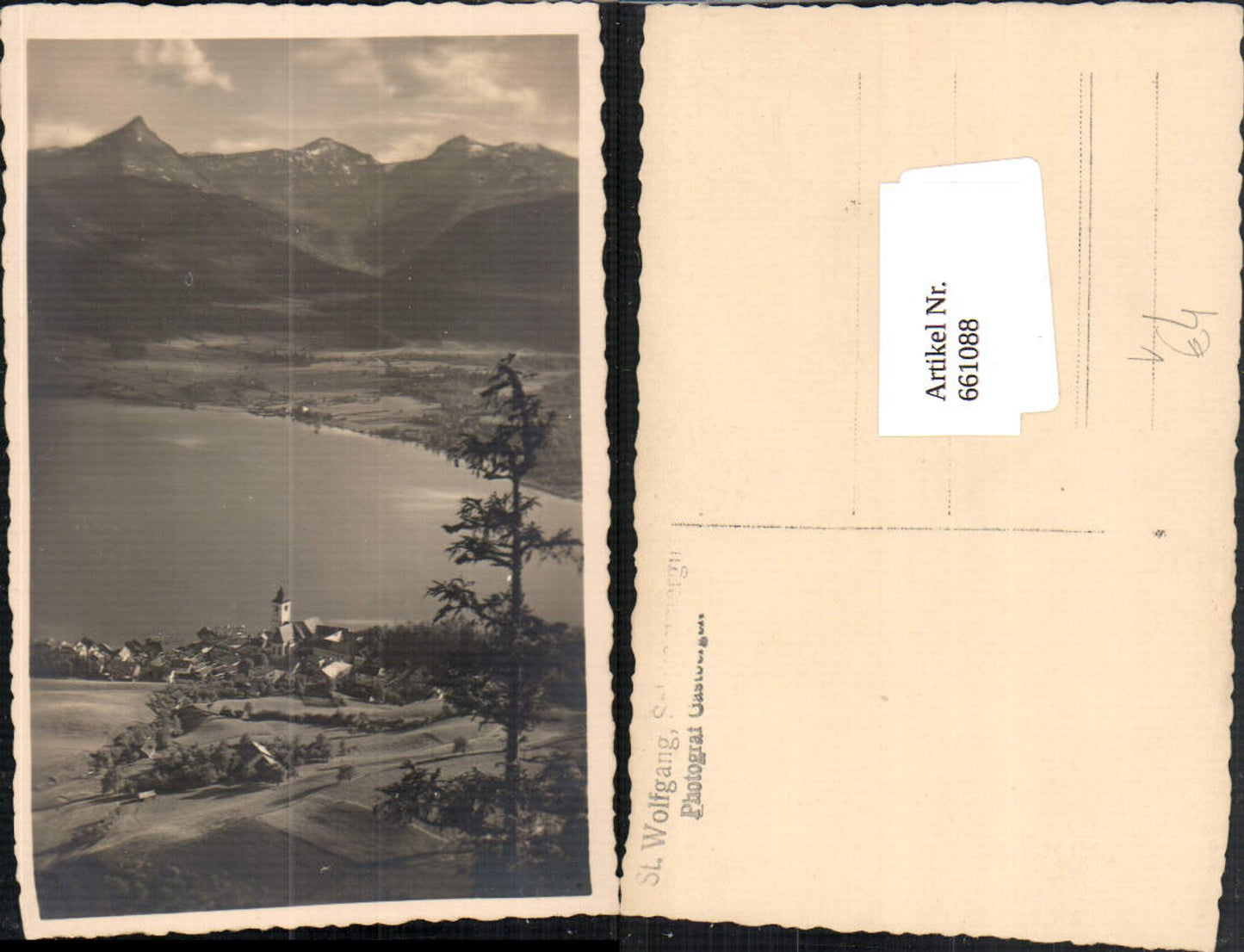 661088,Foto Ak St. Wolfgang im Salzkammergut Ansicht pub Gastberger