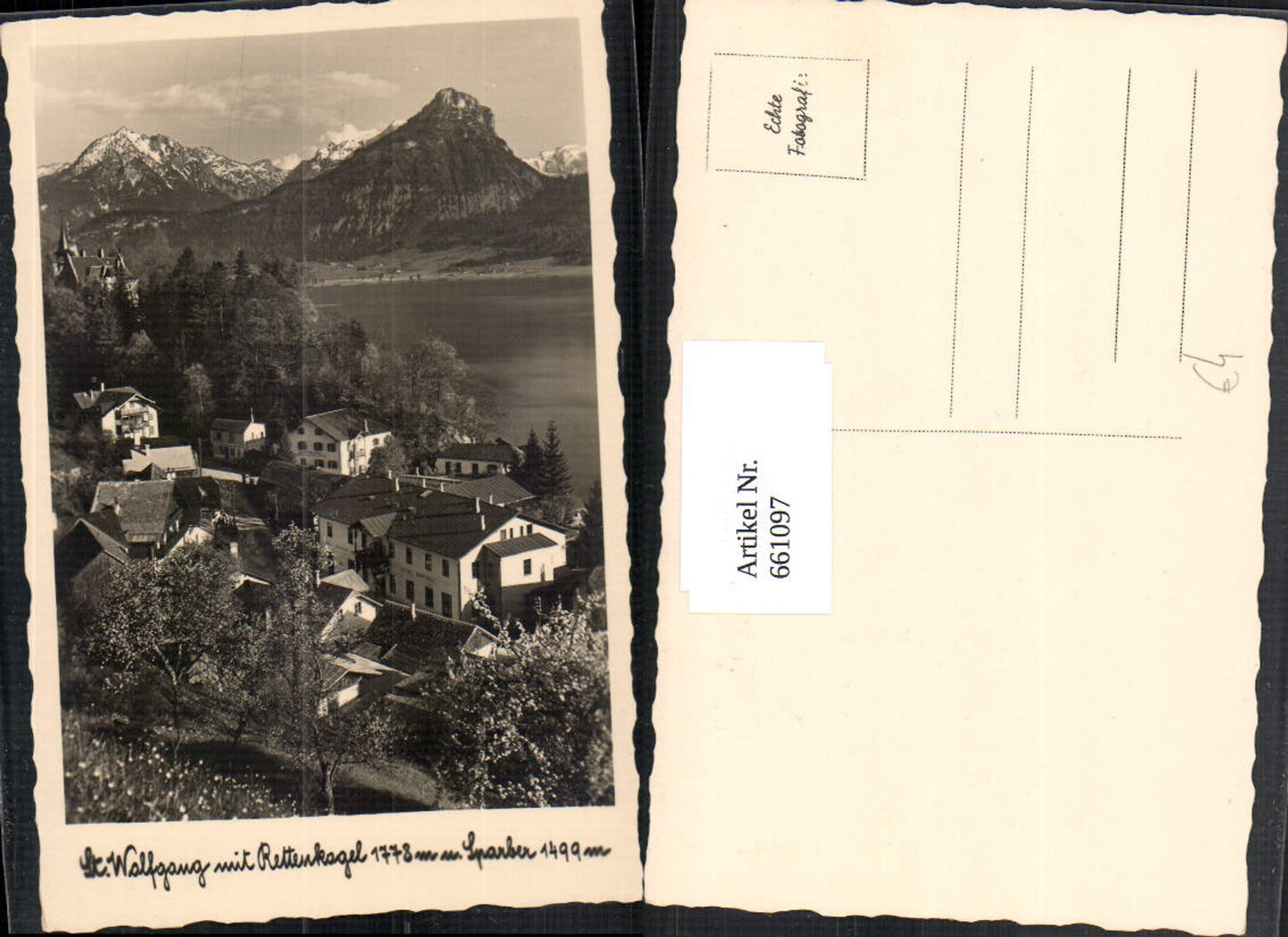 661097,Foto Ak St. Wolfgang im Salzkammergut mit Rettenkogel u. Sparber