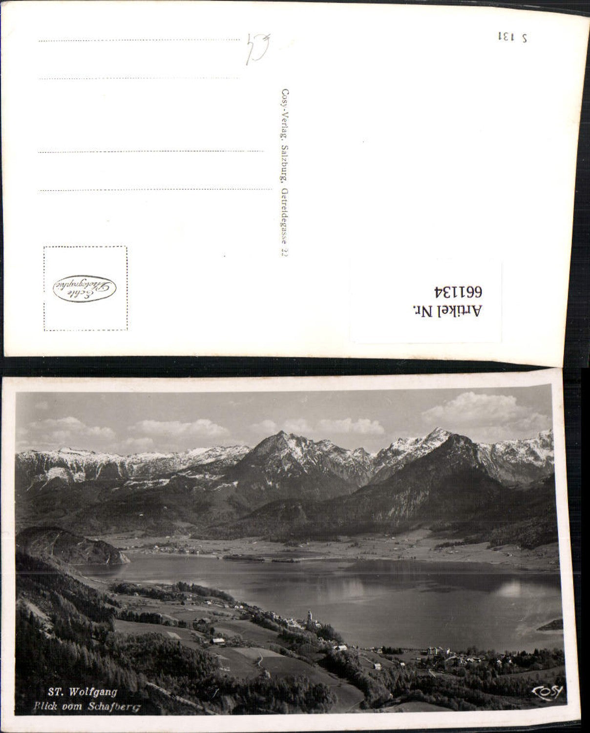 661134,Foto Ak St. Wolfgang im Salzkammergut Blick v. Schafberg