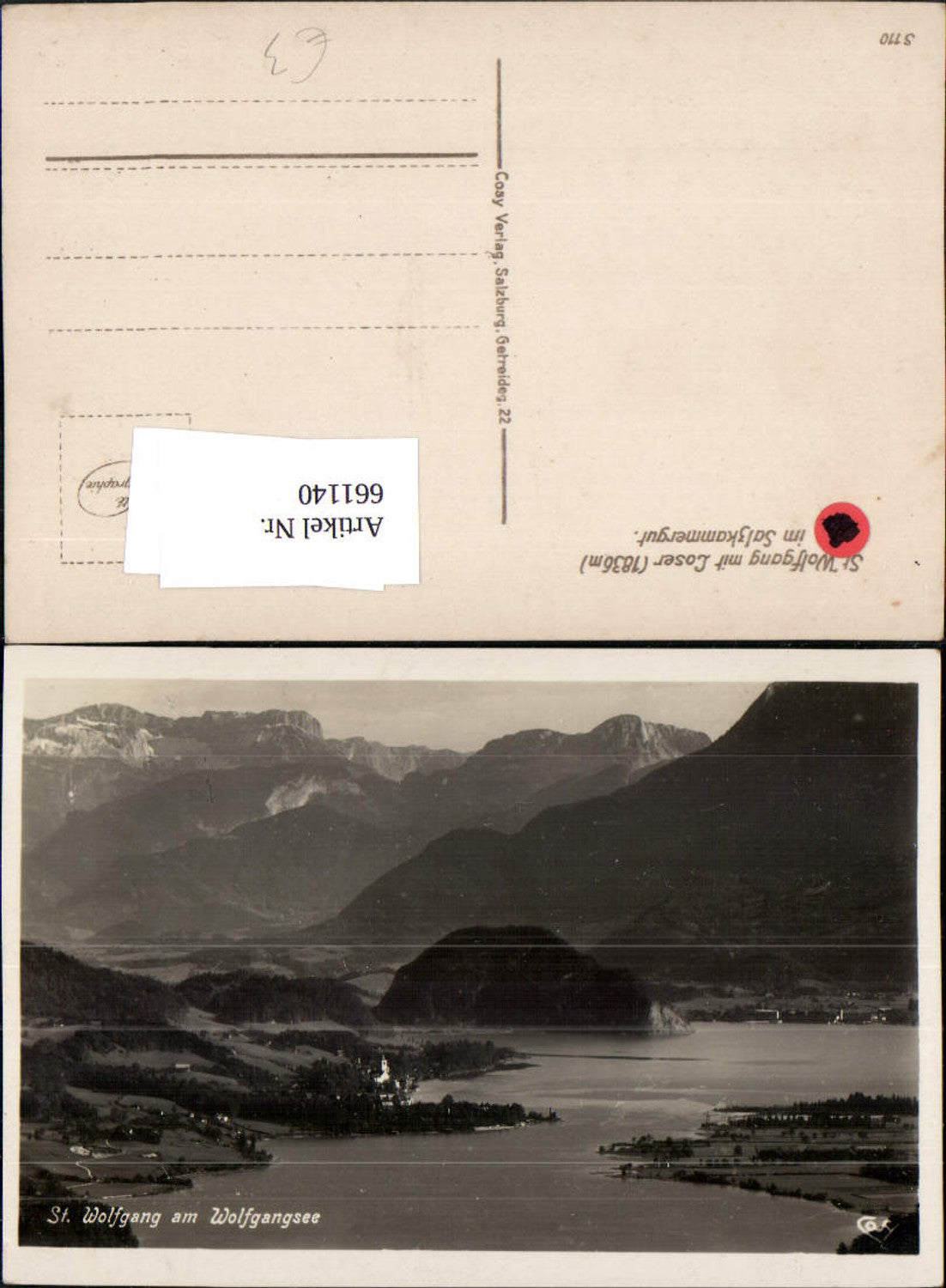 661140,Foto Ak St. Wolfgang im Salzkammergut mit Loser