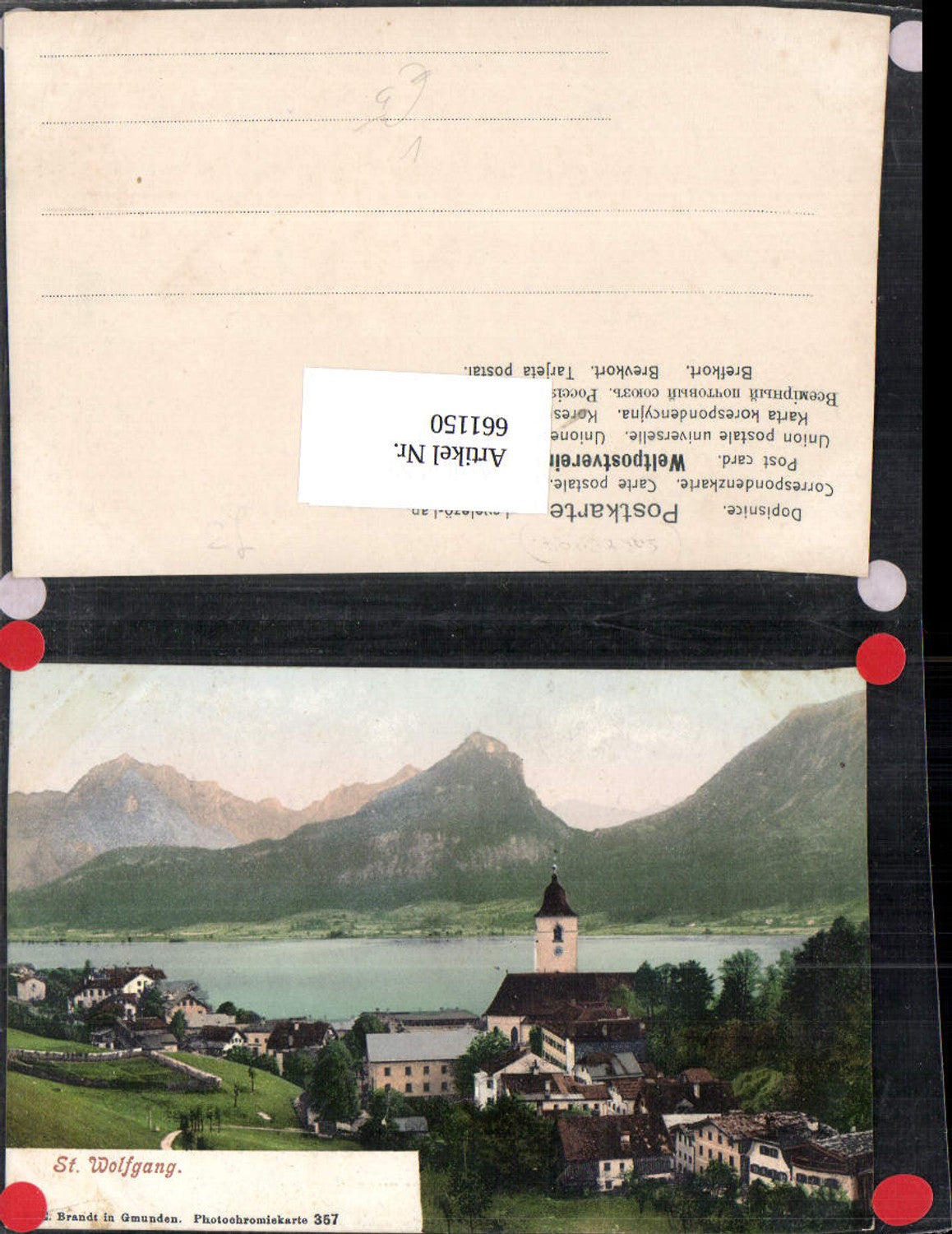 661150,St. Wolfgang im Salzkammergut Ansicht pub F. E. Brandt 357