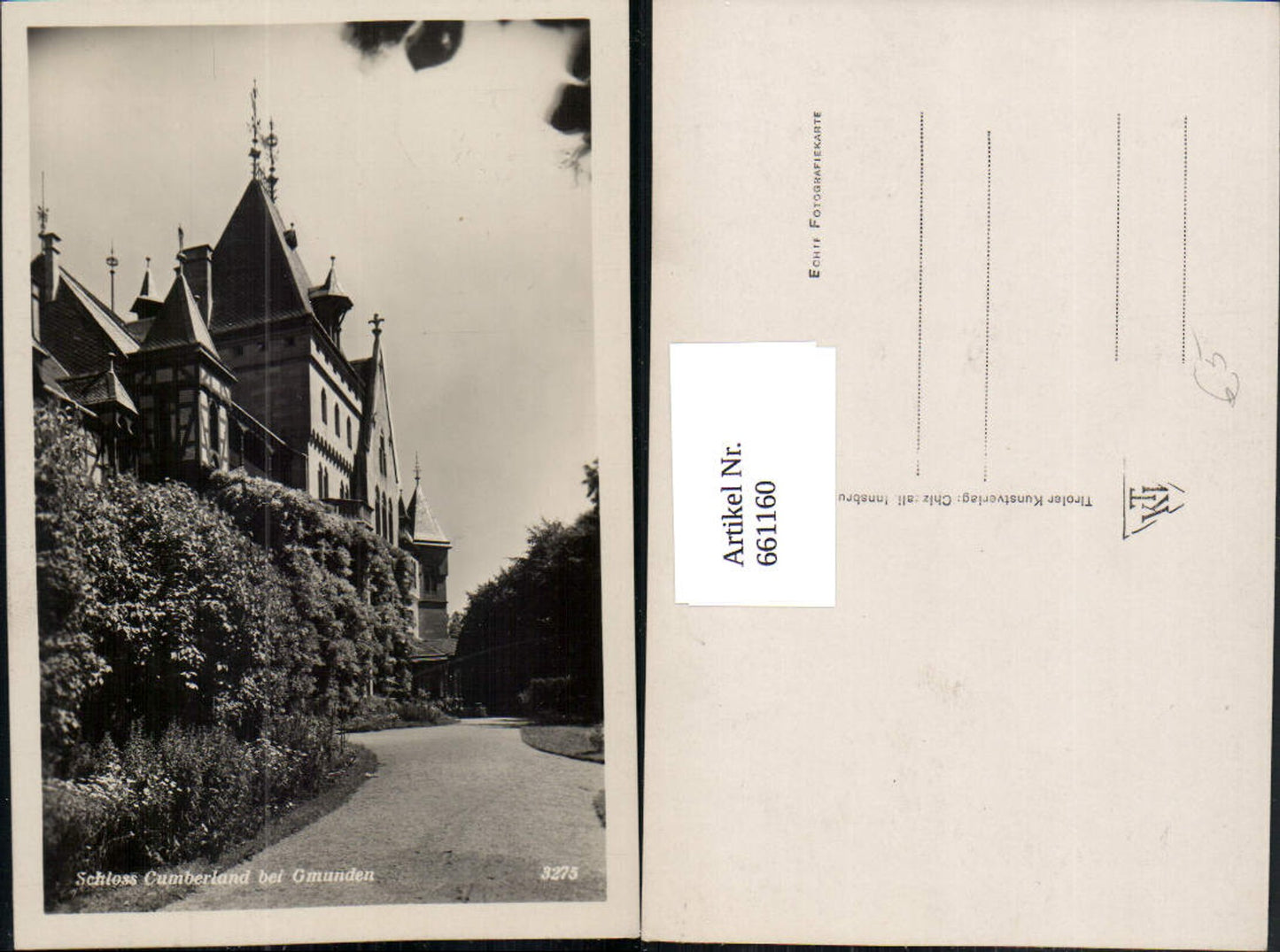 661160,Foto Ak Schloss Cumberland b. Gmunden