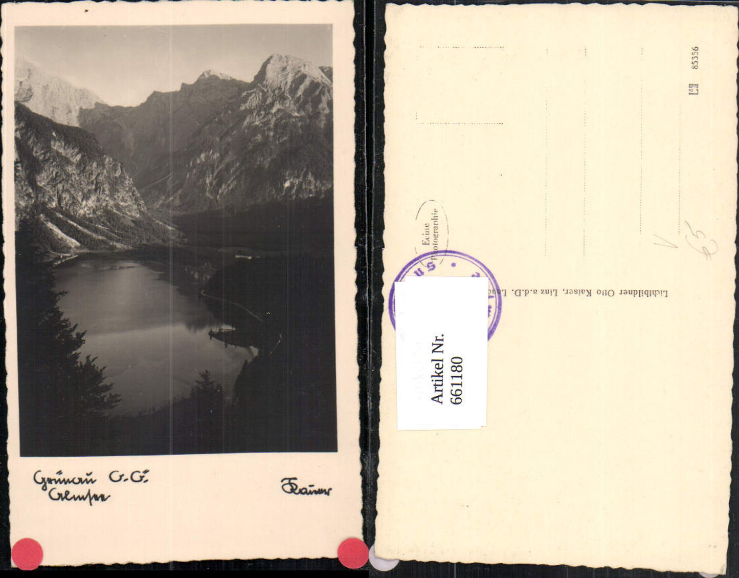 661180,Foto Ak Grünau im Almtal Almsee pub Kaiser