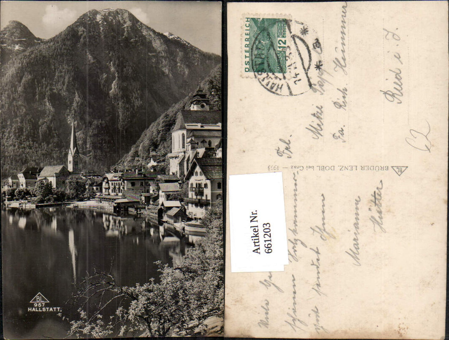 661203,Foto Ak Hallstatt Ansicht