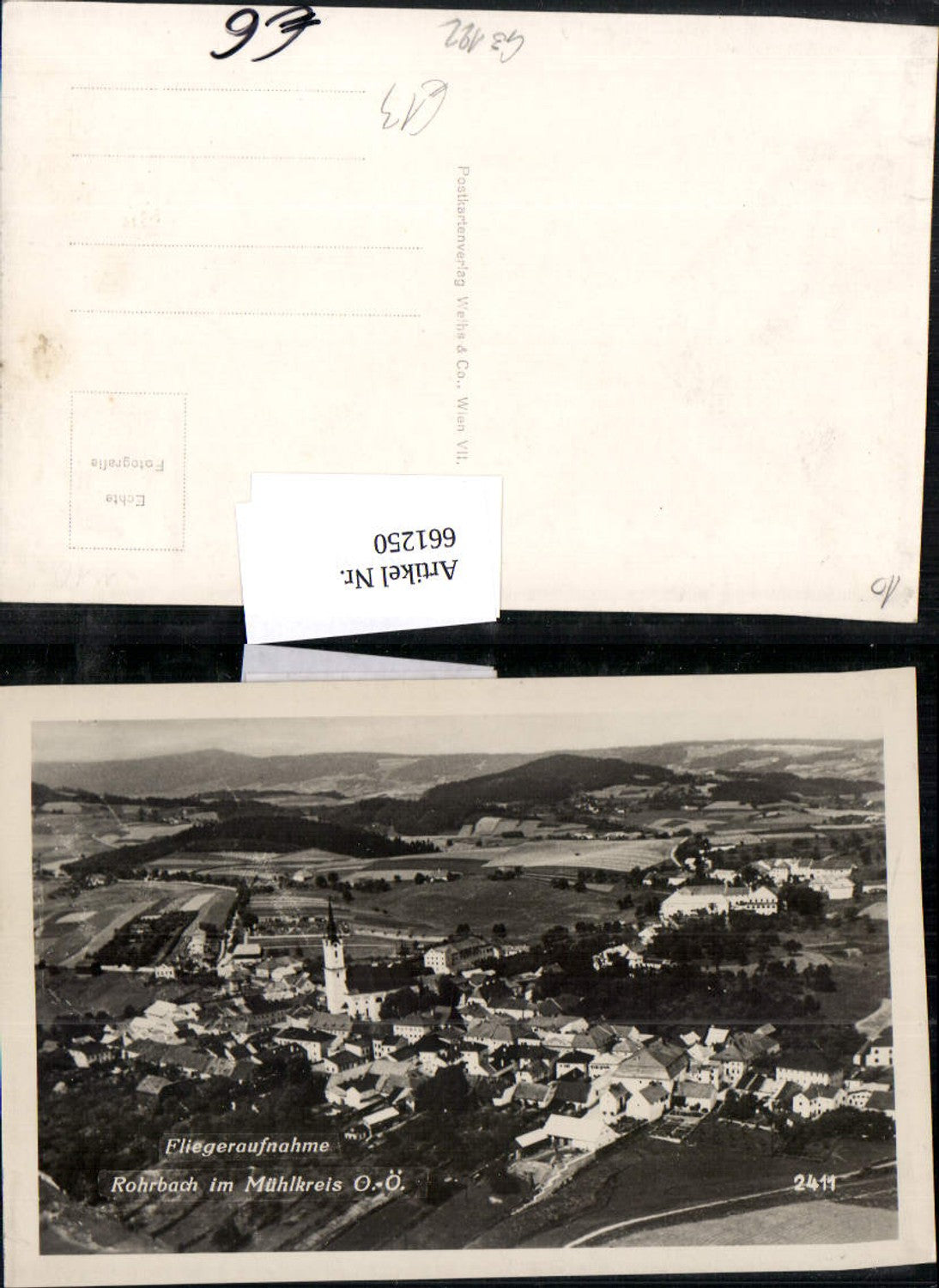 661250,Aerial photograph of Rohrbach im Mühlkreis