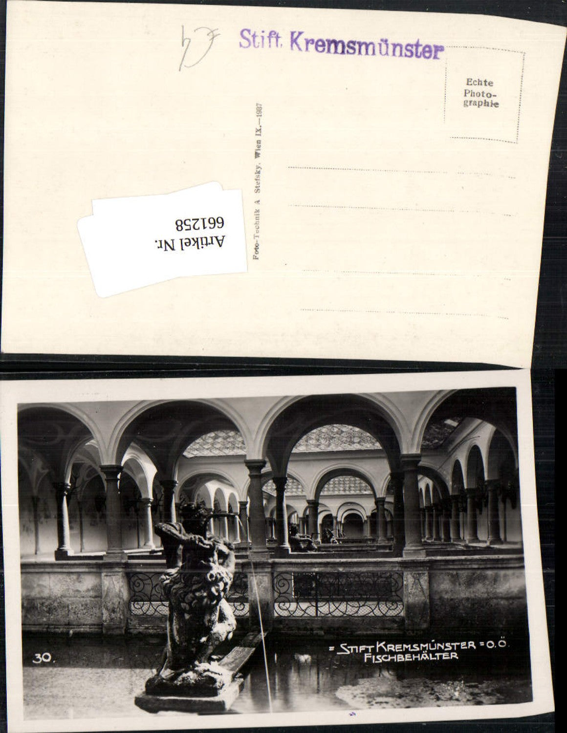 661258,Foto Ak Stift Kremsmünster Fischbehälter