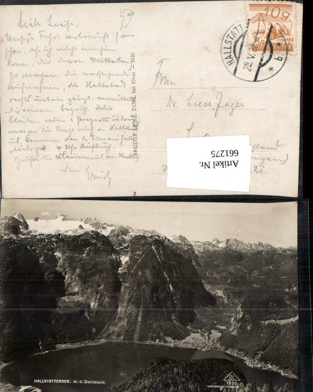 661275,Foto Ak Hallstättersee Hallstatt mit d. Dachstein