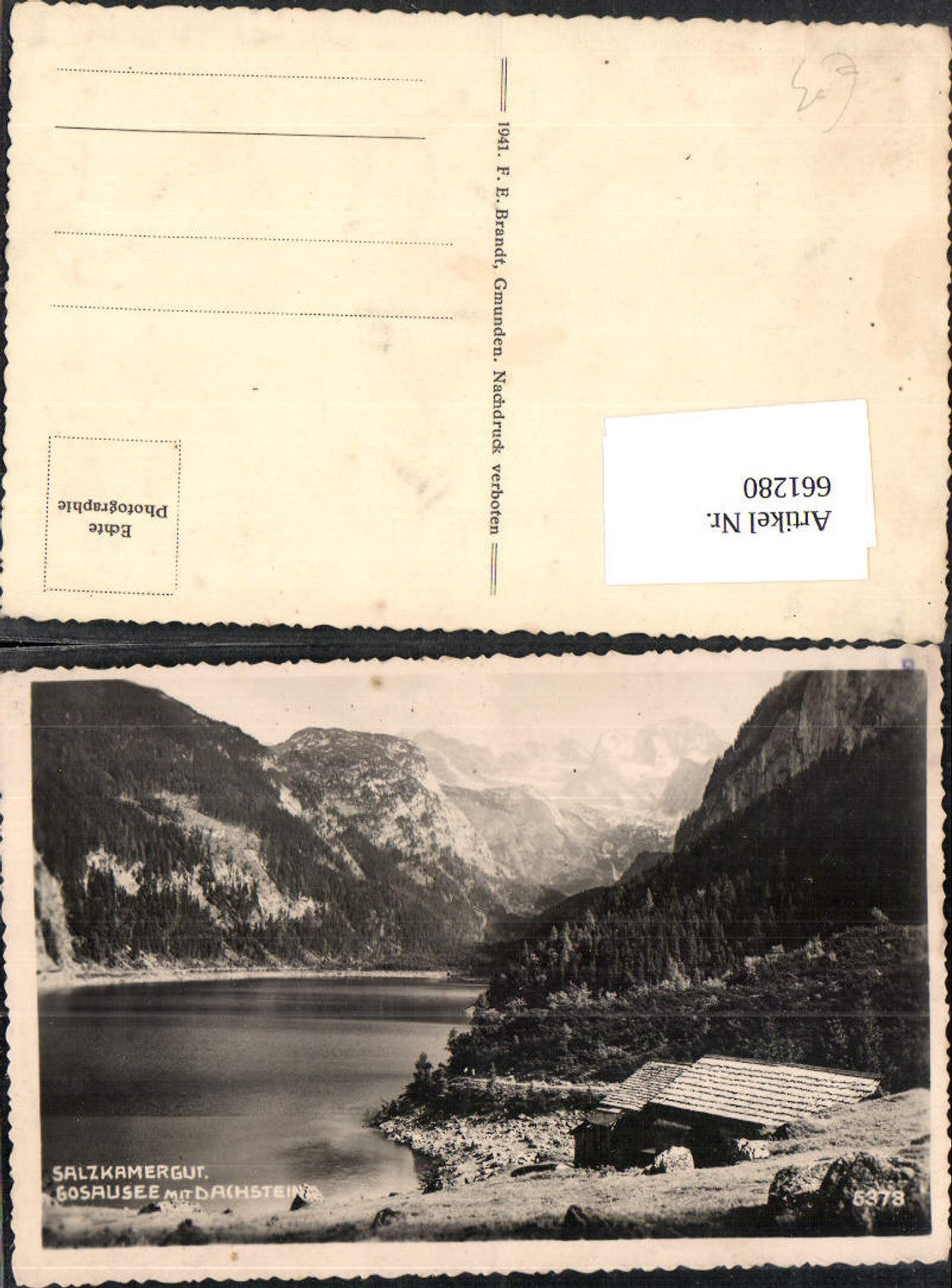 661280,Foto Ak Salzkammergut Gosausee mit Dachstein Gosau