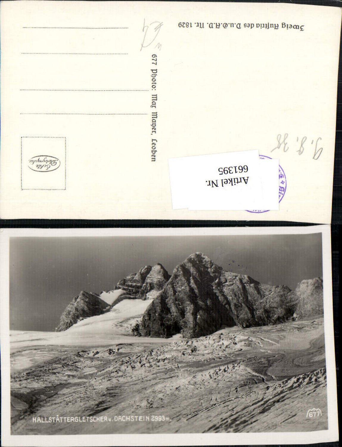 661395,Foto Ak Hallstätter Gletscher u. Dachstein Hallstatt