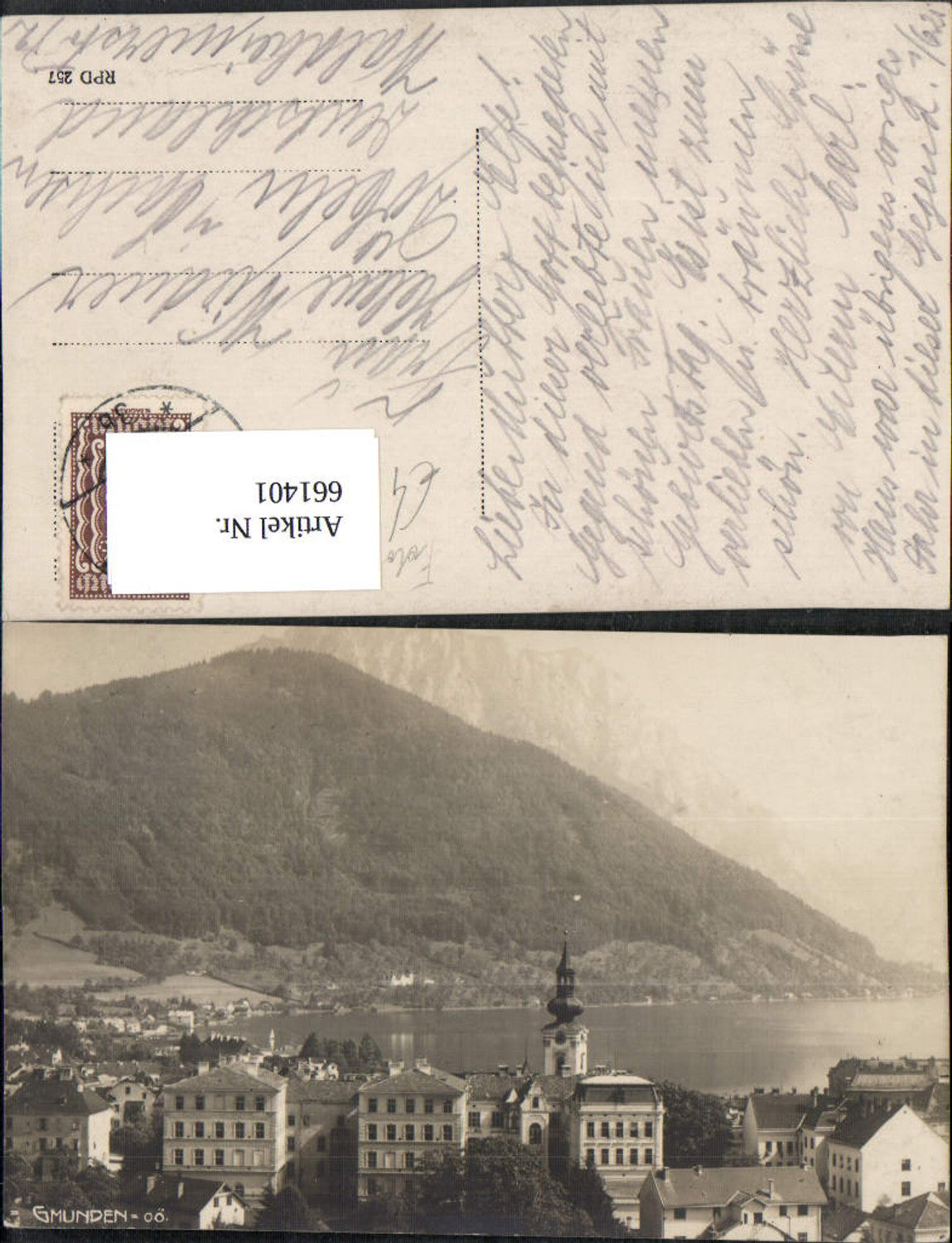 661401,Foto Ak Gmunden Ansicht