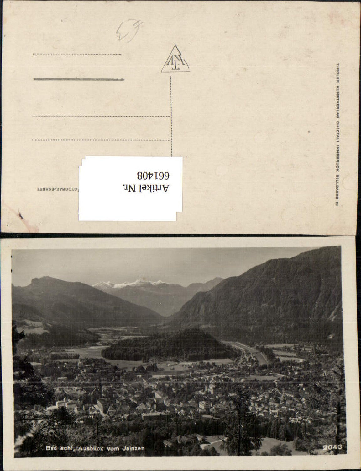 661408,Foto Ak Bad Ischl Ausblick vom Jainzen