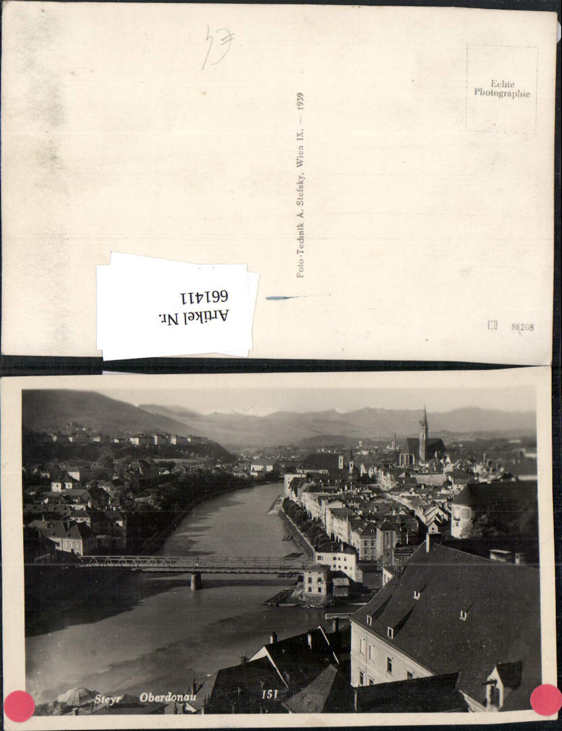 661411,Foto Ak Steyr Oberdonau Ansicht Brücke